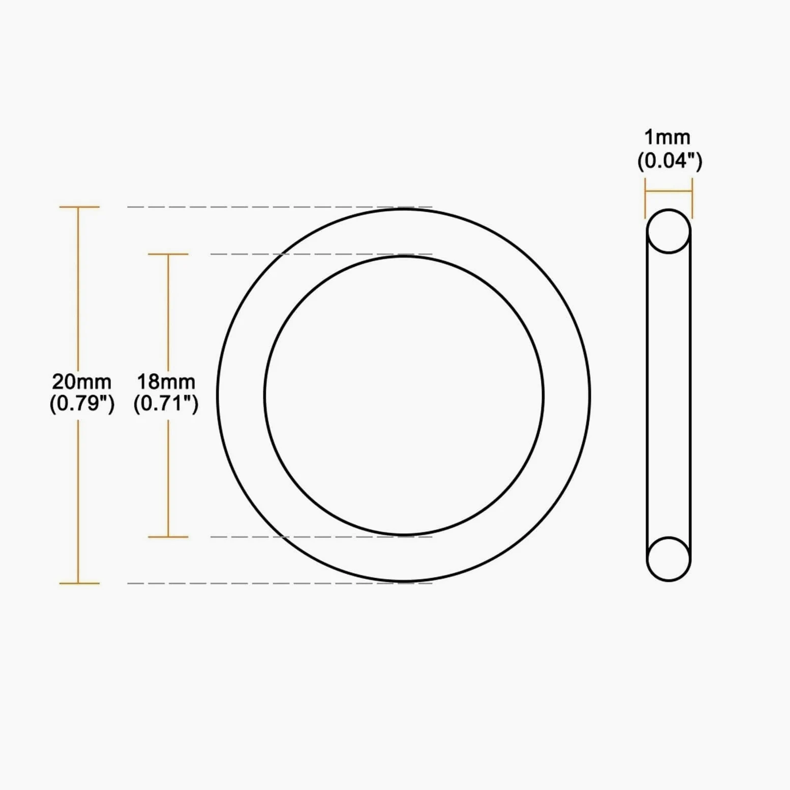 Accesorios de hardware 30 piezas de juntas tóricas de caucho de silicona Junta tórica de silicona Juntas tóricas de sellado Junta de sellado de arandela Máquina de anillo Kit de junta resistente al ac