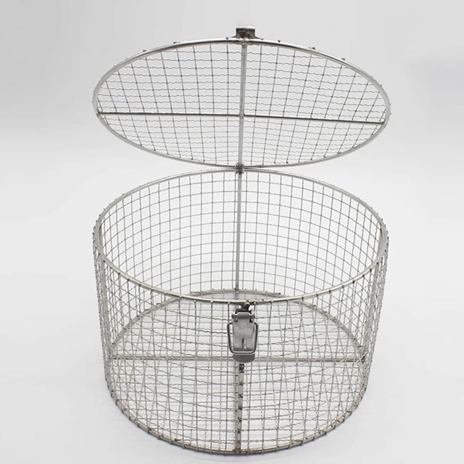 Bandeja de acero inoxidable para autoclave médica, cesta redonda de esterilización para limpieza de instrumentos y lavado ultrasónico
