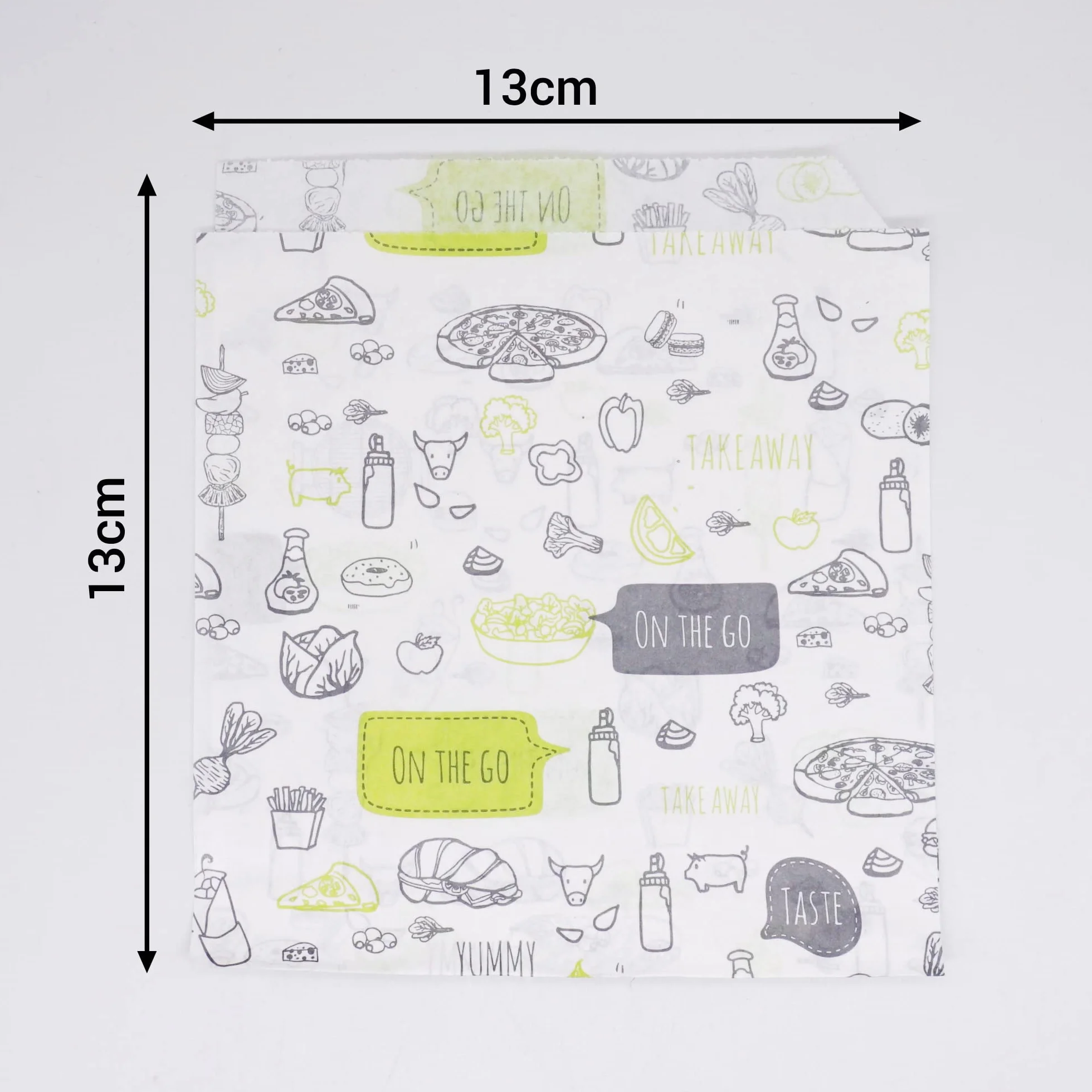 SKIR'CO Bolsas de papel para envasado de alimentos 13 x 13 cm a prueba de grasa 750 piezas