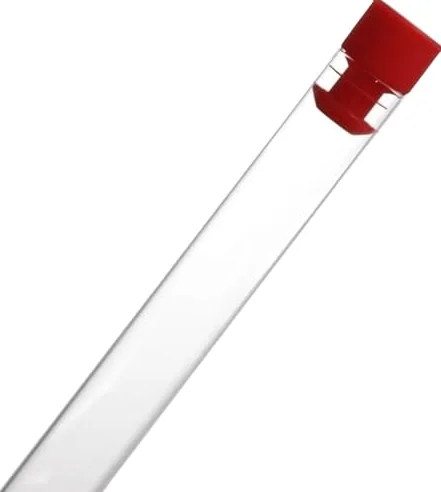 Tubos de ensayo de vidrio de borosilicato con tapón de plástico, resistencia a altas temperaturas, 16 x 160 mm, paquete de 20