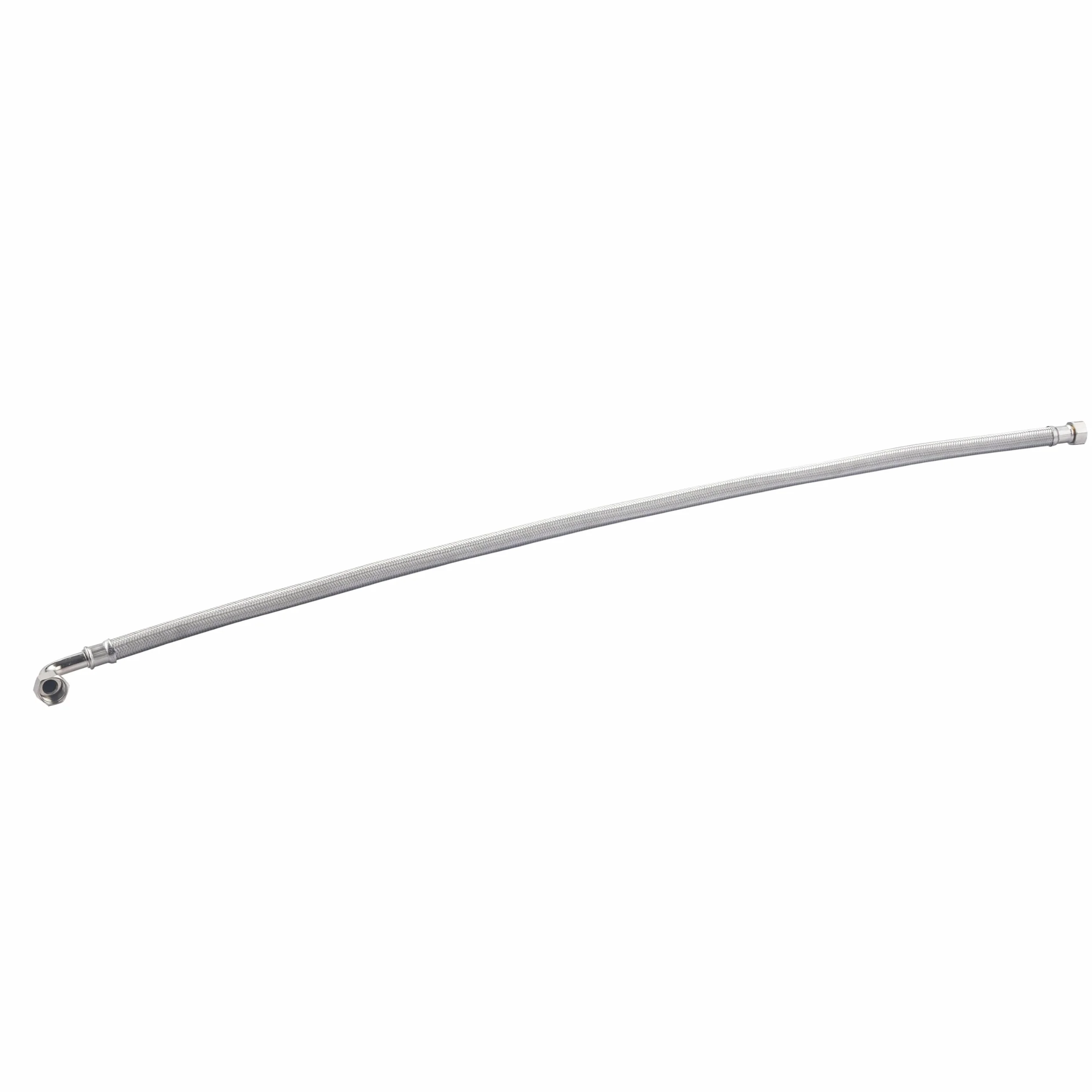 Flexible de inox 1 m con codo, doble hembra 1/2 DN13