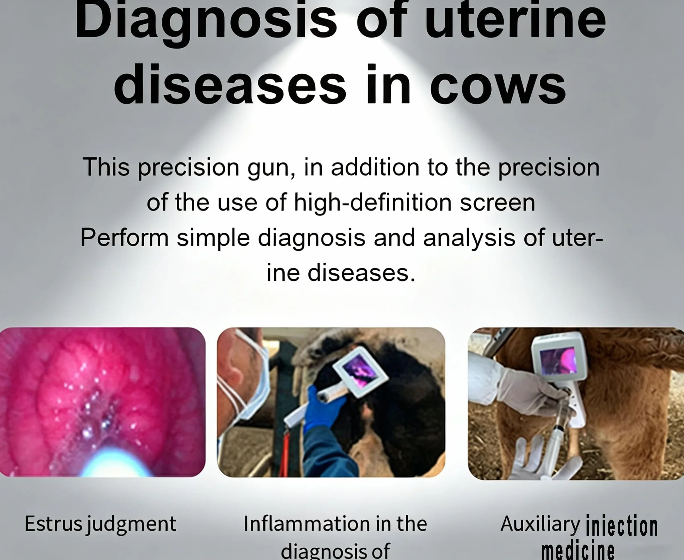 Pistola De Inseminación Artificial, Pistola De Inseminación Profesional con Pantalla LCD, Kit De Inseminación Artificial para Ganado - Herramientas De Cría De Ganado