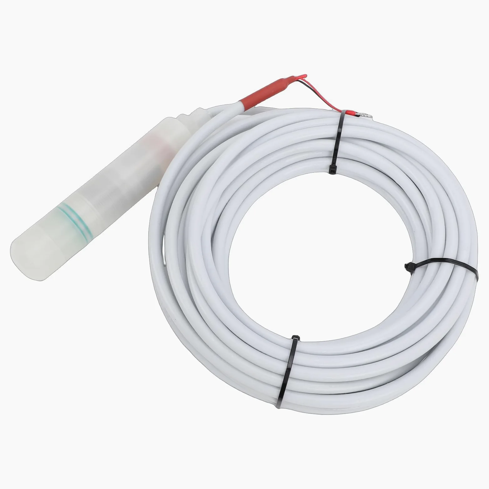 Fockety Sensor de Nivel de Agua, Transmisor Sumergible Capacitivo Cerámico de Precisión de 0,25% FS, Sensor de Nivel de Líquido con Cable de 10 M para Tanques Pantalla Digital Inversor PLC (Rango