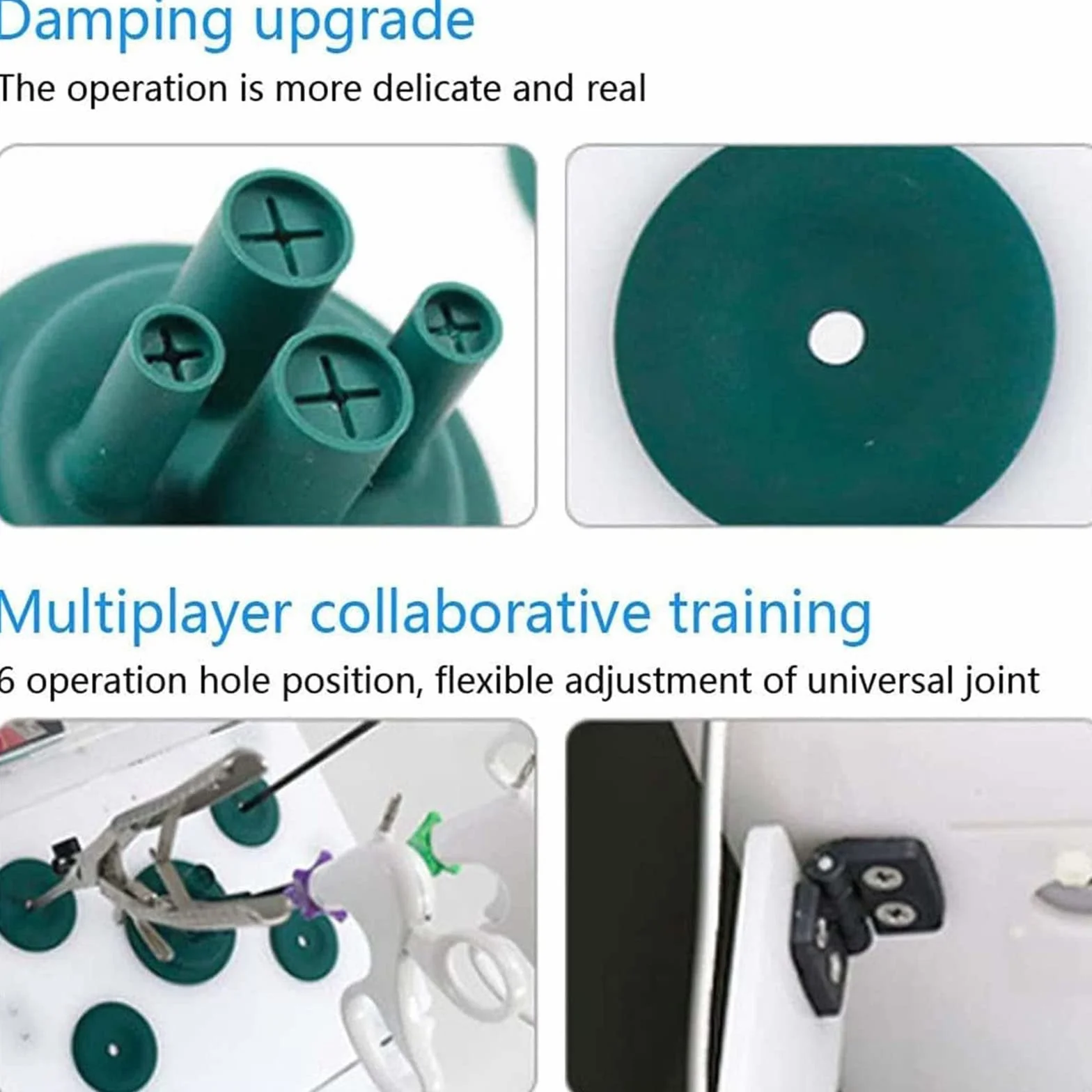 Kit De Caja De Entrenamiento Simulada Laparoscópica, Caja De Entrenamiento para Cirugía Laparoscópica, Simulador Laparoscópico Portátil Plegable con Cámara HD De Barra Recta,Green