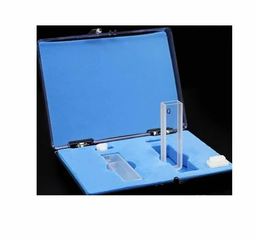 Cubeta de cuarzo de 2 mm (celda de muestra líquida) de 0,7 ml for espectrofotómetro, paquete de 2 con tecnología de sinterización de frita