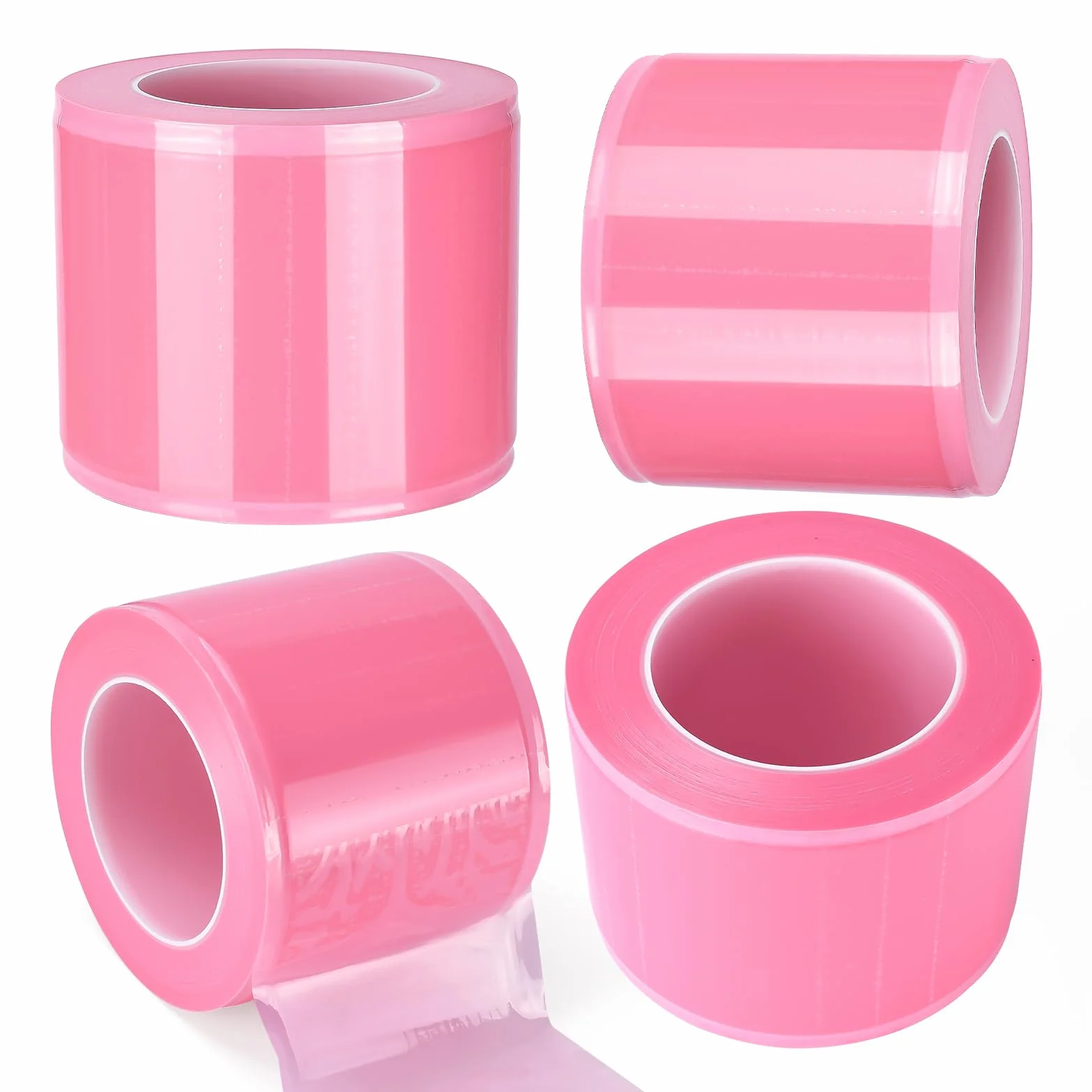 Película de barrera desechable para tatuajes, perforada, cinta adhesiva, suministros (rosa) - 1200 rollos