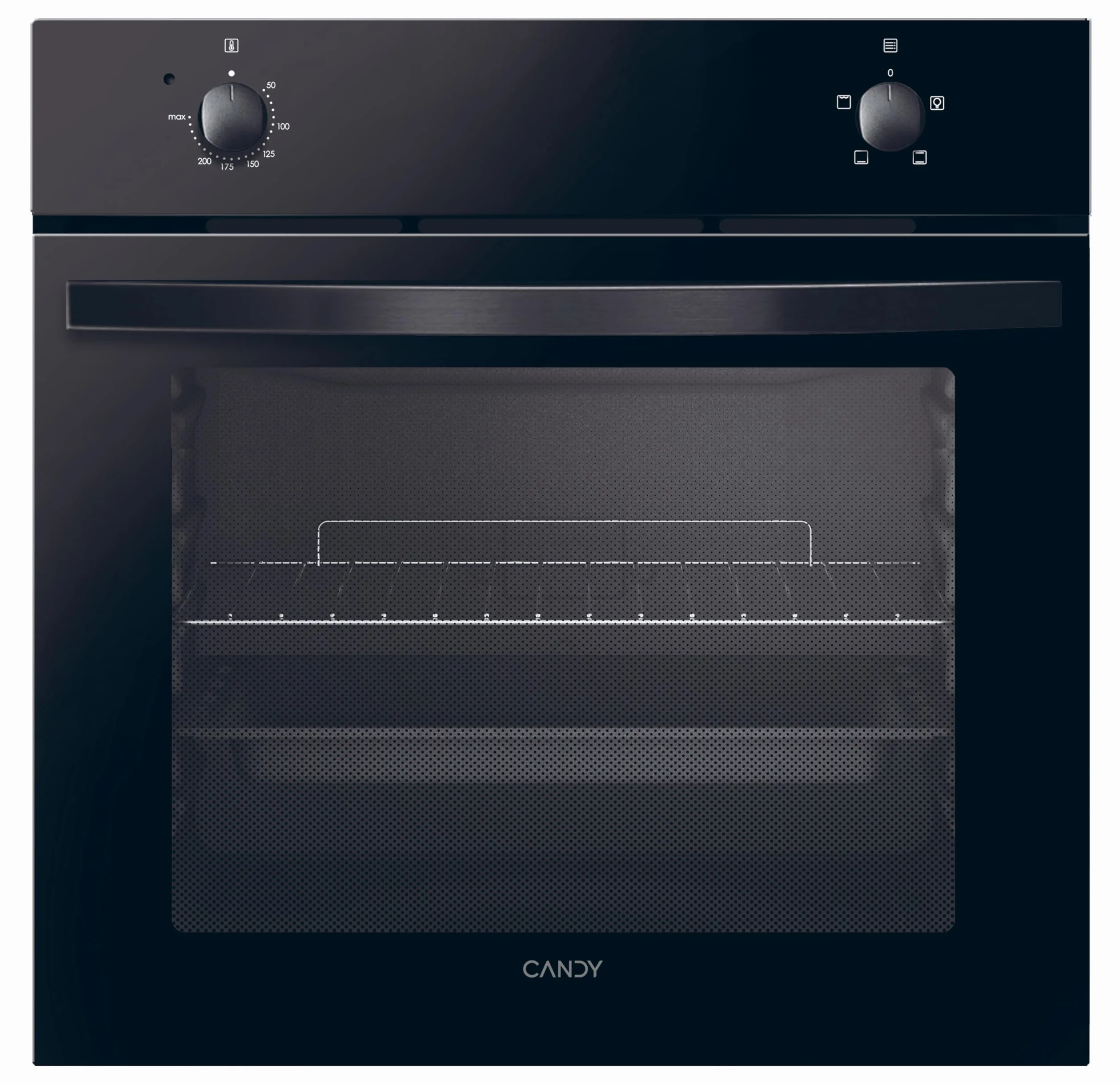 Candy Idea FIDC N100 Horno Eléctrico 70L 4 Funciones Limpieza Aquactiva Puerta Doble Cristal Negro