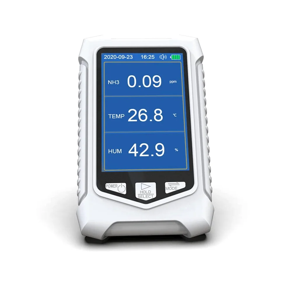 MARKELL Monitor de Calidad del Aire, Medidor de Prueba de AmoníAco LCD de 3,5 Pulgadas NH3 Probador de ConcentracióN Detector de AmoníAco Dispositivo de Alarma de AmoníAco