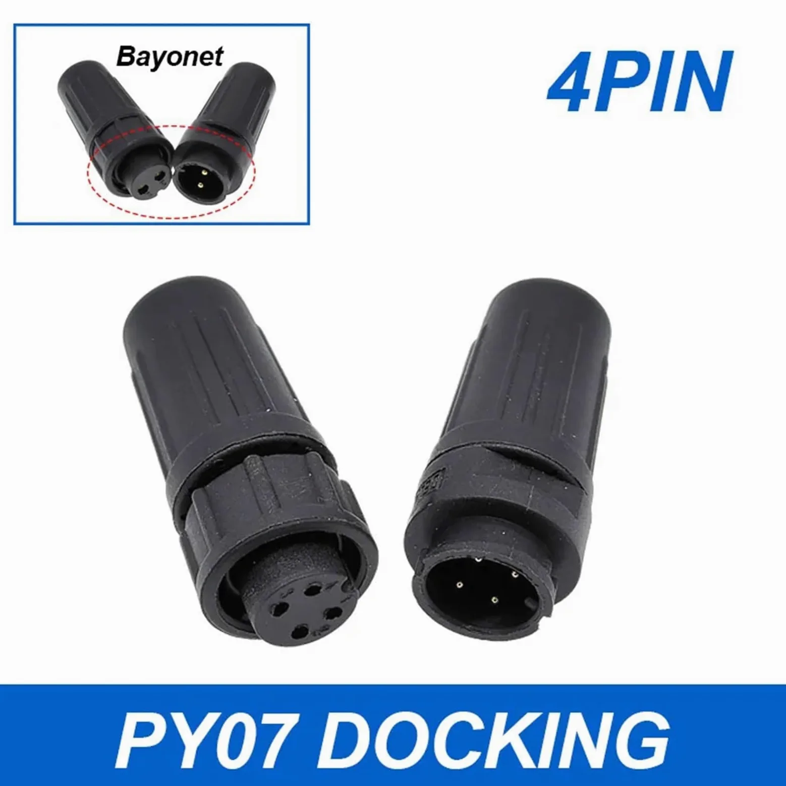Zócalo de acoplamiento del conector de bayoneta PY07 Z108 - Paquete variado Conectores a tope de 2 pines a 7 pines 10 piezas(4P Bayonet 10pairs)