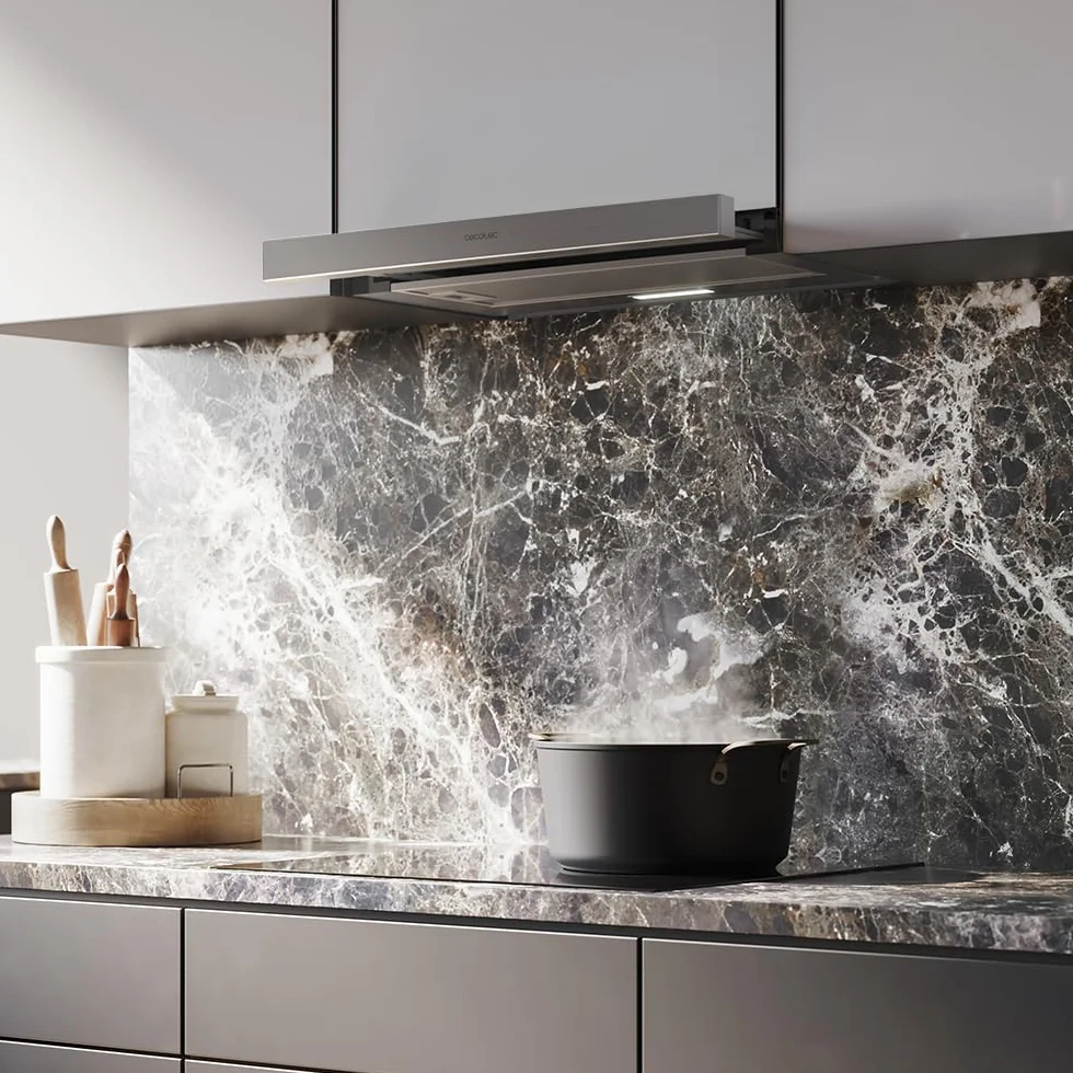 Cecotec Campana Extractora Telescópica 60 cm Bolero Flux TLM 603500 Inox 70W 350m3/h Control Mecánico