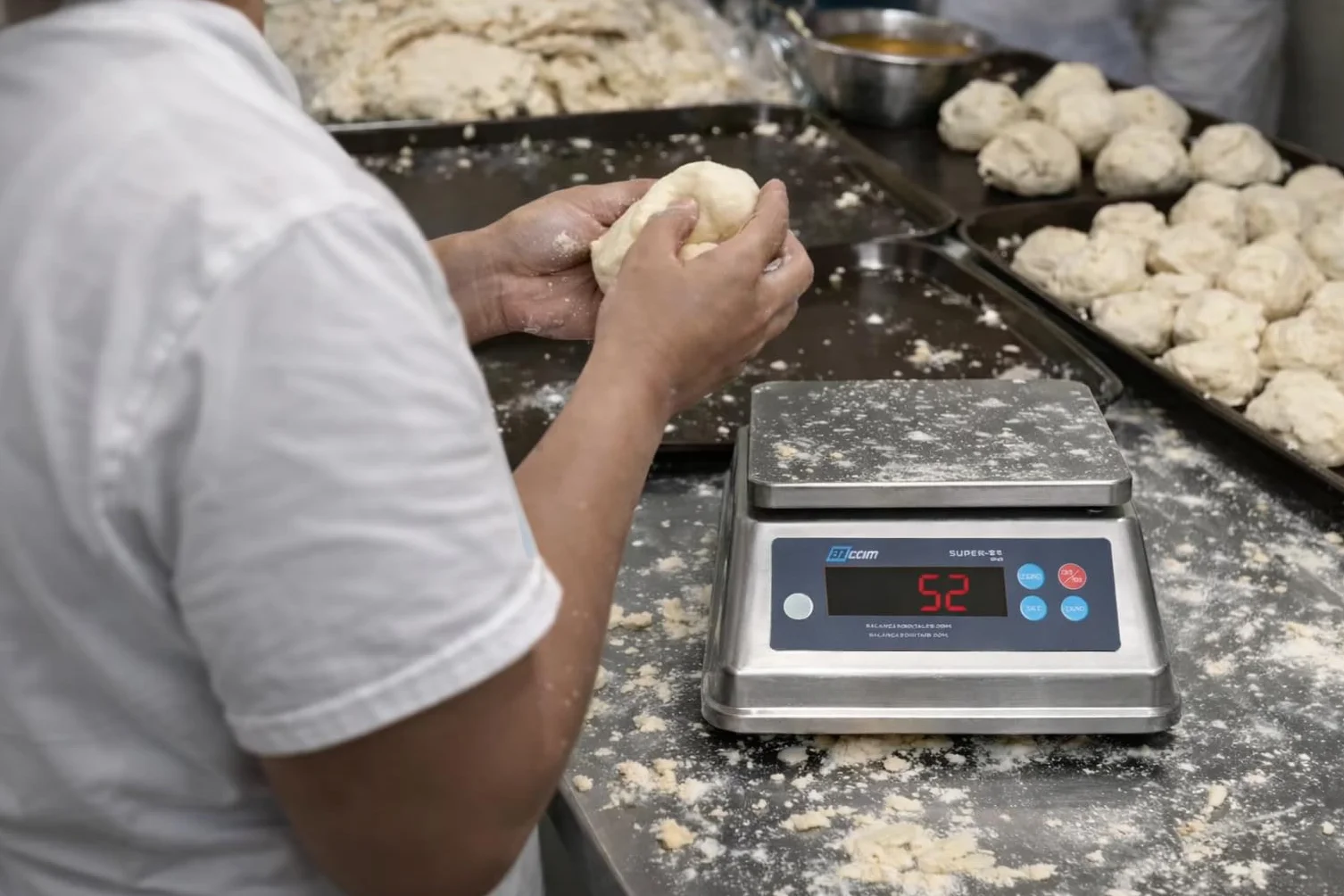 BDCOM Super-SS Balanza Digital Profesional, Acero Inoxidable, Doble Pantalla LED Roja, 30 kg Capacidad, 2g de precisión, Sobremesa, IP67 Estanca, Para Industria Alimentaria