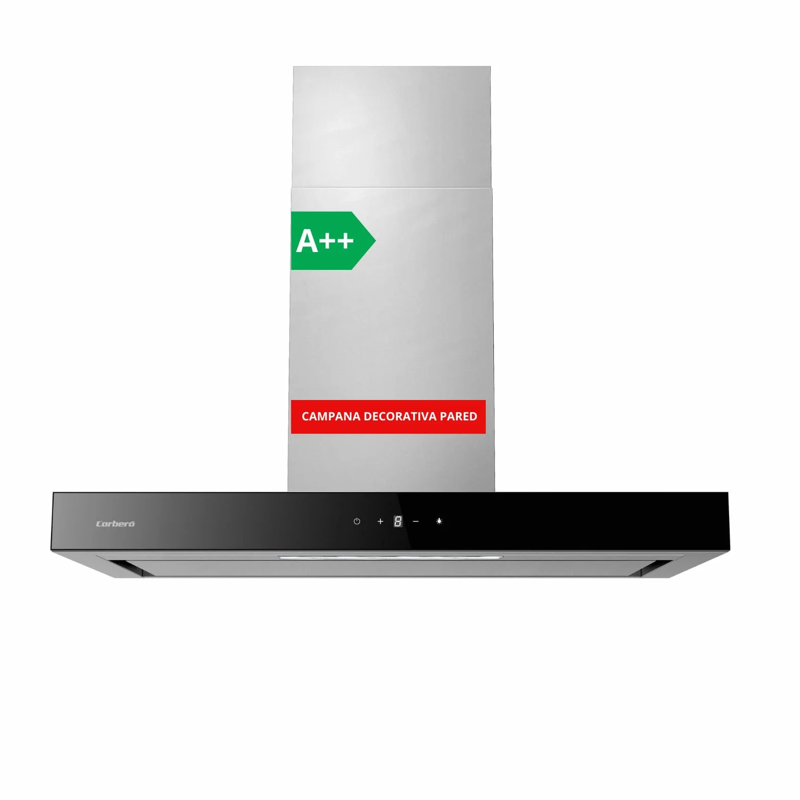 Corberó Campana Extractora Horizontal 90 cm ATHABASCA9100XB 958 m3/h 295W Acero Inoxidable