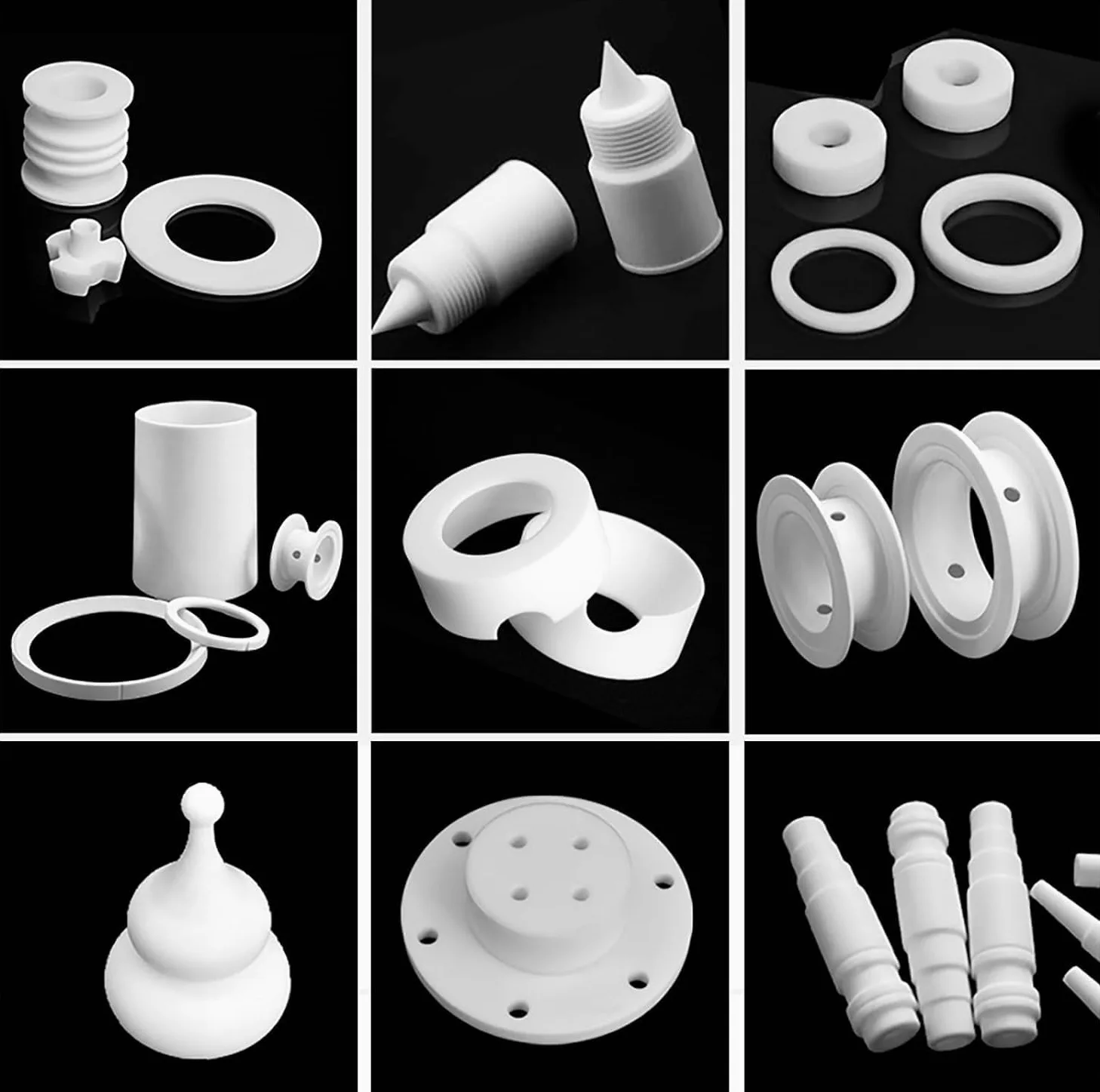 Varilla de Ptfe, barra redonda resistente teflón, varilla plástico sólido blanco gran diámetro, a productos químicos, mecanizable for uso industrial(60mm x 0.5m)