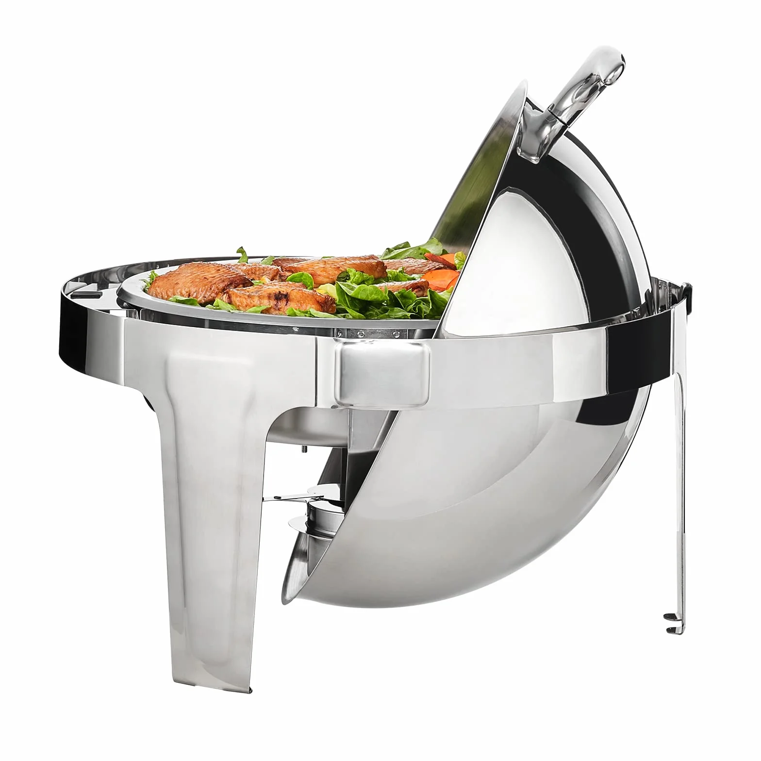VEVOR Juego de 2 Calientaplatos Redondos 5,5 L Acero Inoxidable para Buffet