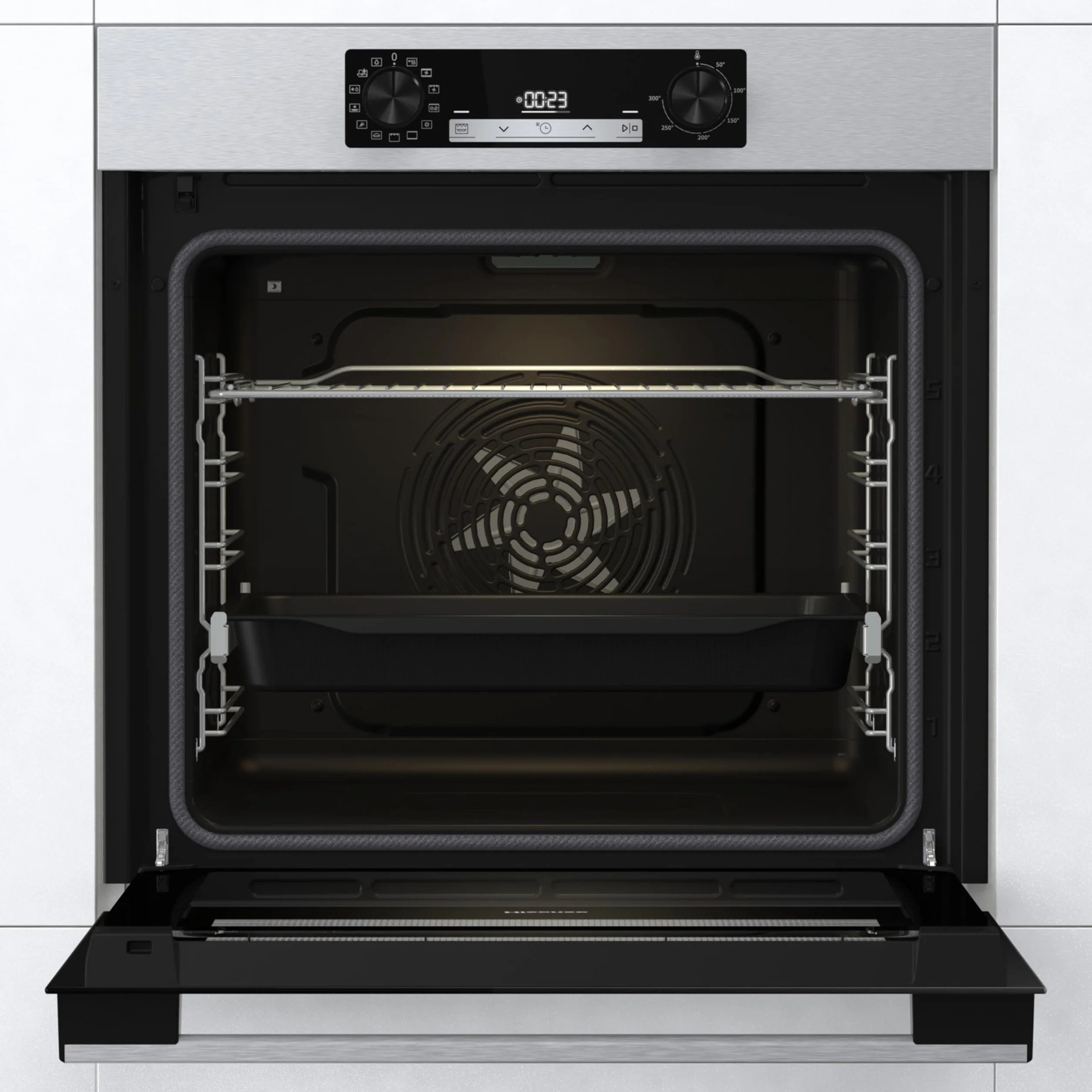Hisense Horno Multifunción Empotrable 77L Pirolítico Guía Telescópica Air Fry