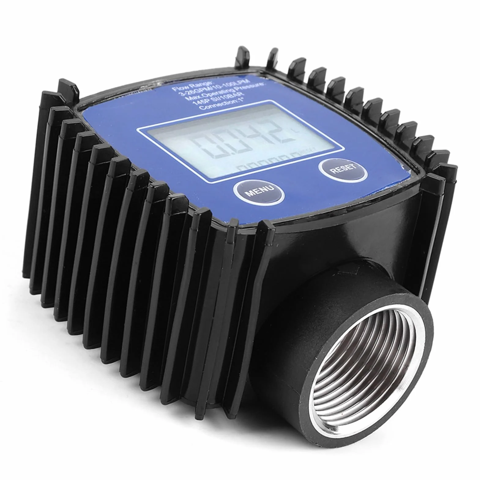 EBTOOLS1 Medidor de Flujo Digital de Alta precisión 1 Pulgada Rosca Interna ±0.3% repetibilidad