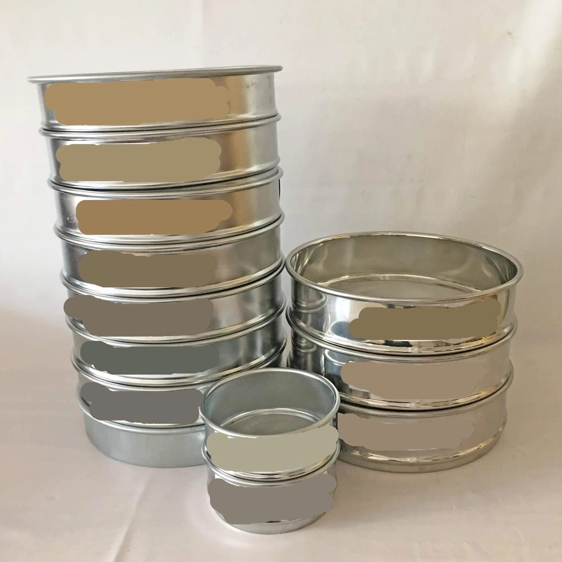 Tamiz de prueba económico de 12 mallas, tela metálica de acero inoxidable 304, marco de acero cromado 1 Uds.(30cm)