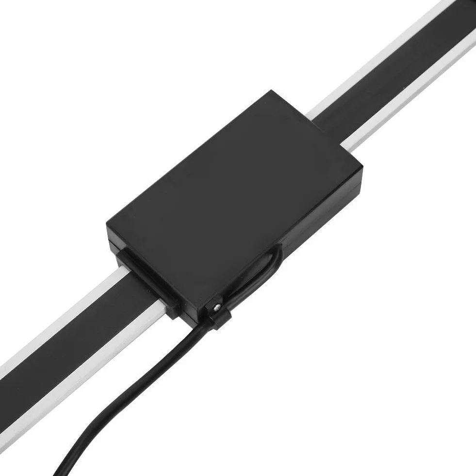 Escala lineal digital de 1000 mm, lectura precisa de aleación de aluminio LCD con herramienta de medición de dispositivo de visualización de rectángulo magnético redondo, para mecanizado(1000MM)