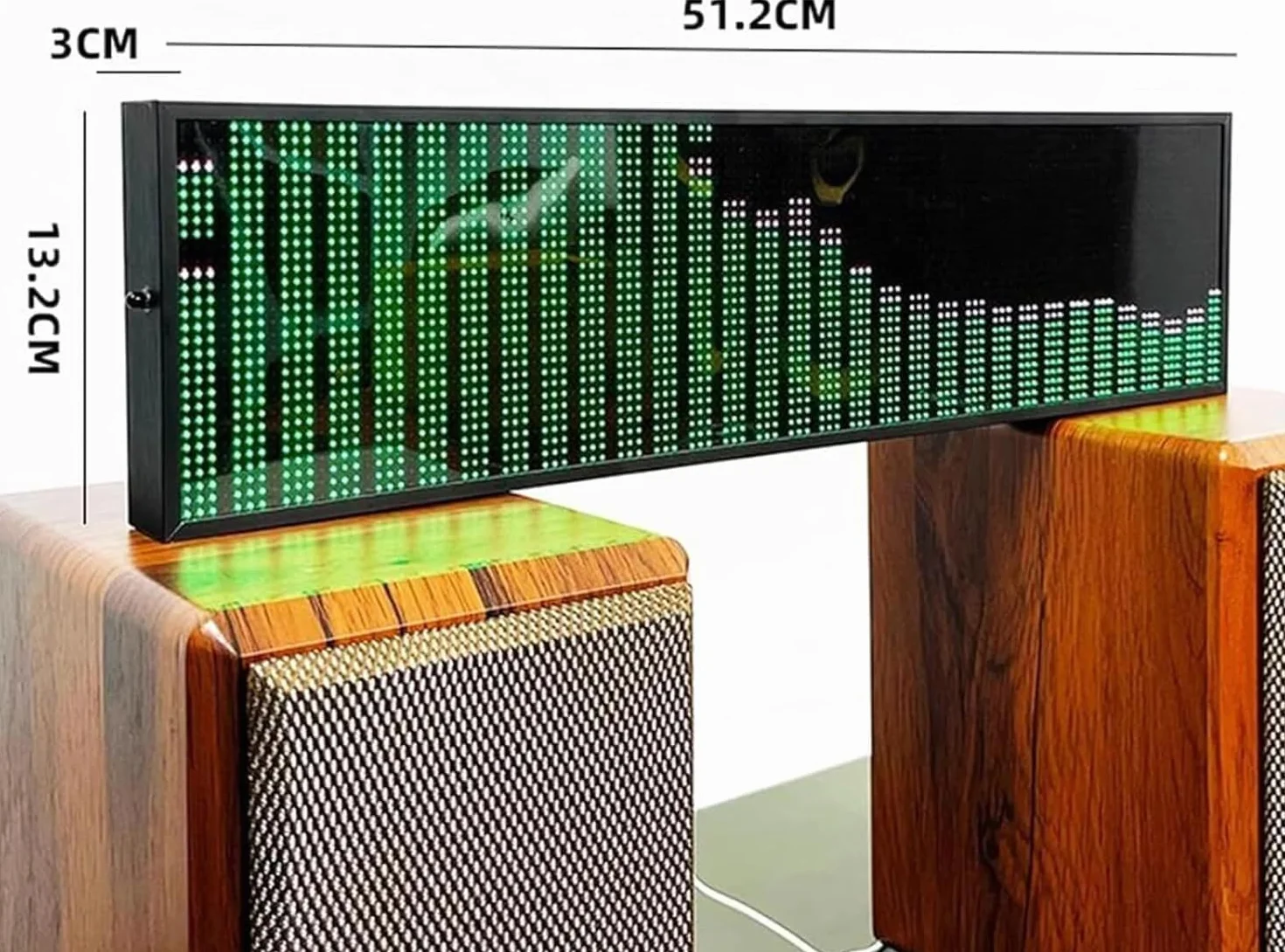 Analizador de espectro de audio, placa analizadora de pantalla de barra de nivel de audio RGB, control de voz + control de línea, 4 rangos de frecuencia/36 estilos de visualización, para automóvil, es