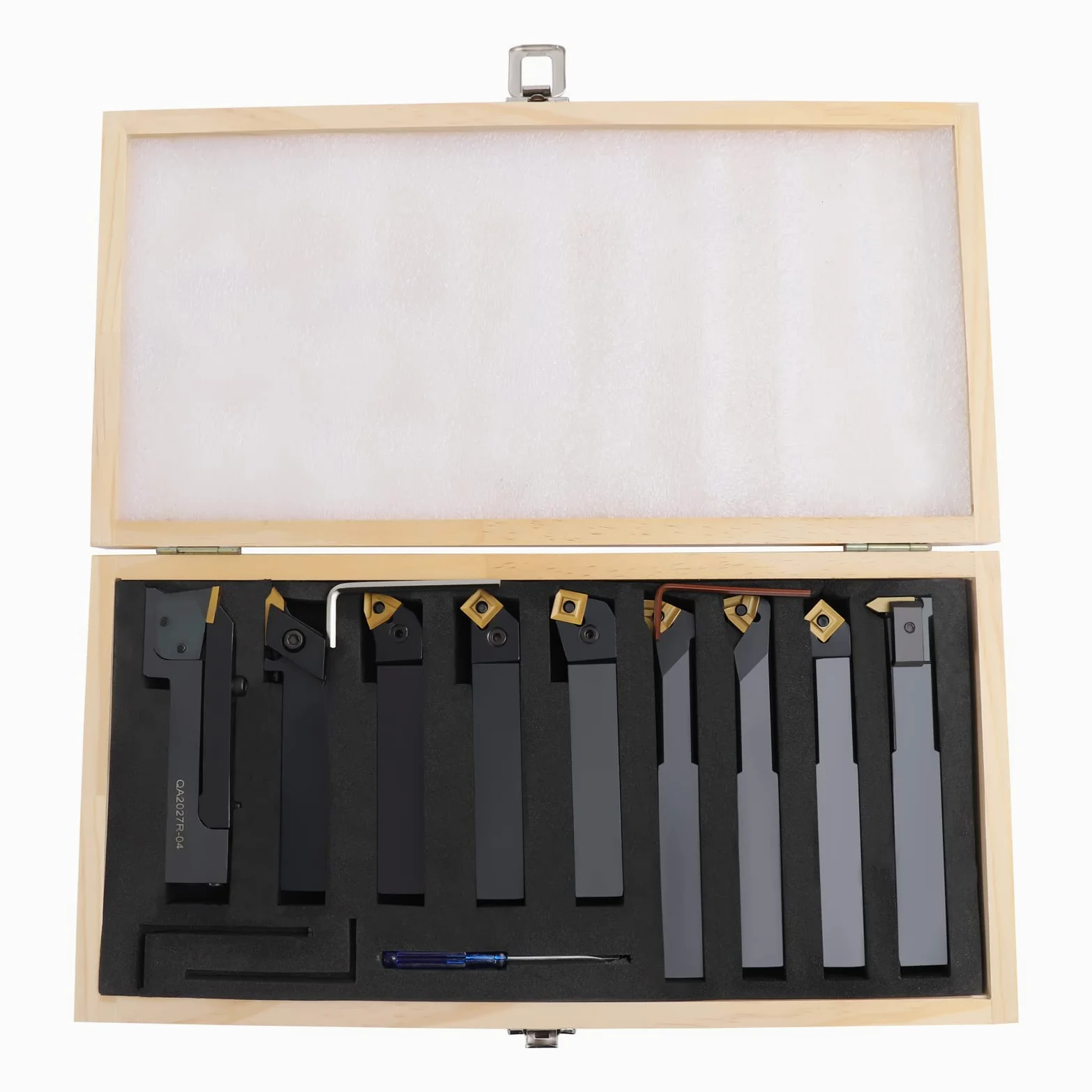 Juego de herramientas giratorias, caja de herramientas de acero, herramienta de corte de metal para un desbaste y roscado precisos, incluye insertos de carburo, para torneado profesional y metalurgia