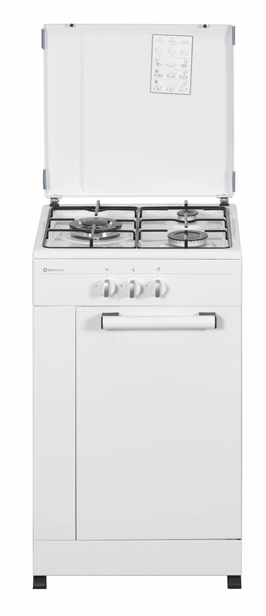 Kuchenka gazowa Solthermic 50 cm 3 palniki wok biała