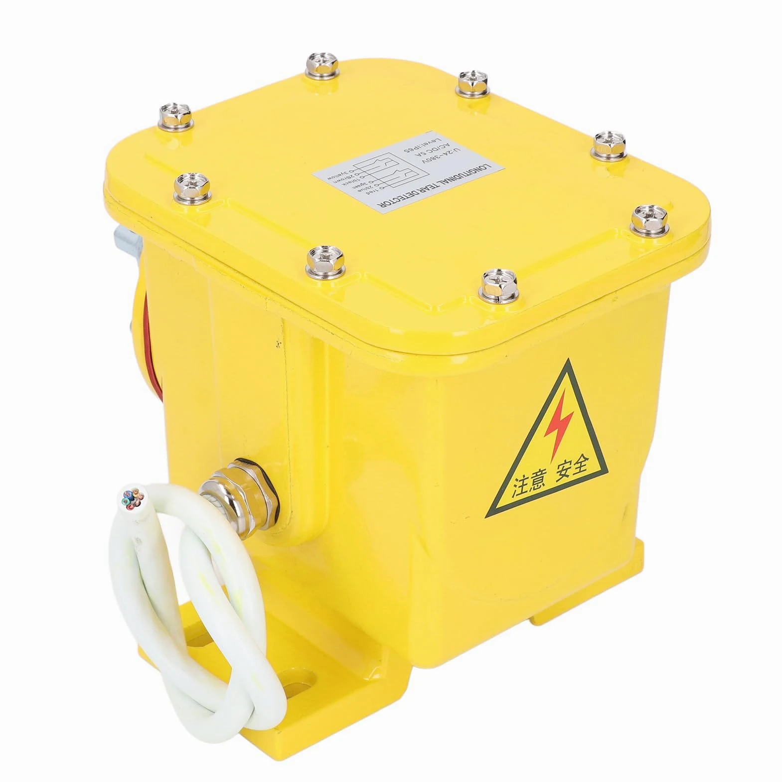 Ejoyous Interruptor de Cable de Tracción Interruptor de Cable de Tracción de Aleación de Aluminio 24 a 380 V Restablecimiento Manual IP65 2 Microinterruptores de 20 Mm para Parada de Emergencia de