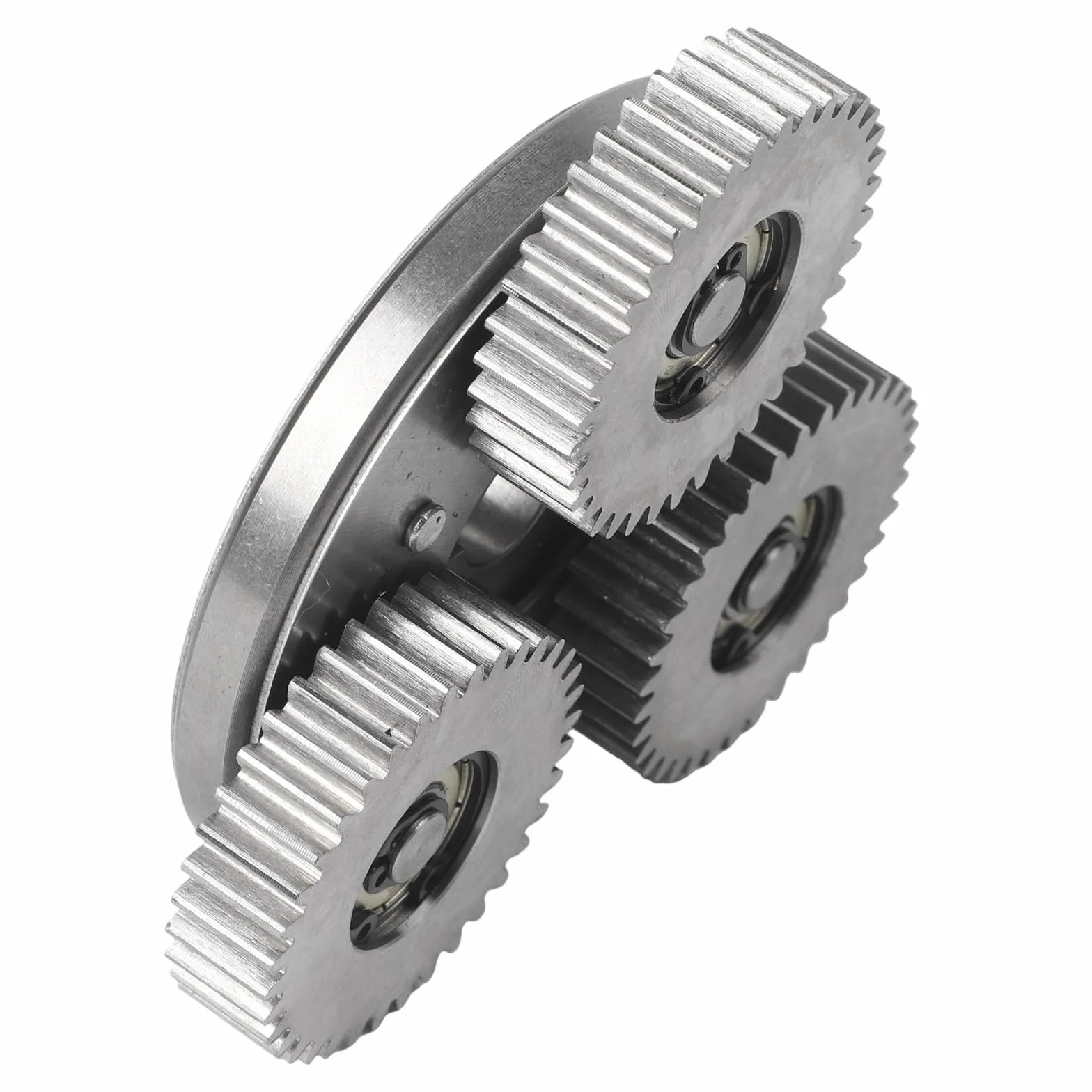 Juego de engranajes planetarios 36T para motor Bafang 500W-750W, acero, 47.5mm, 88mm giro derecha, 12mm plateado
