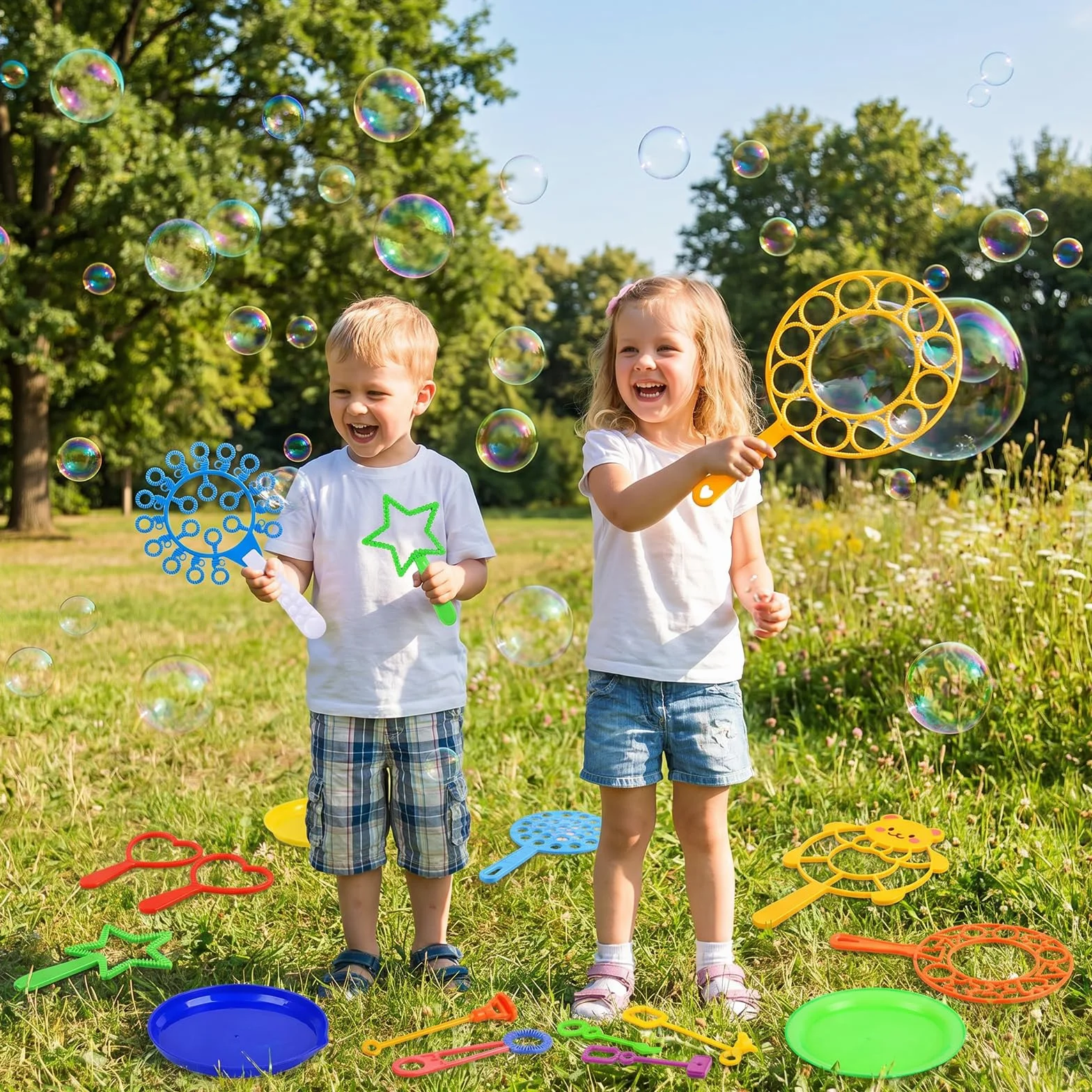 Juego de 31 burbujas de jabón para niños al aire libre