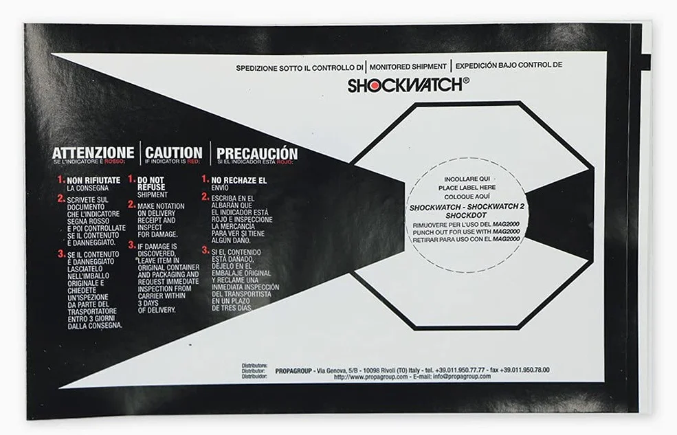 ShockWatch 2 Indicador de Impacto 10G Turquesa Pack 10 Unidades