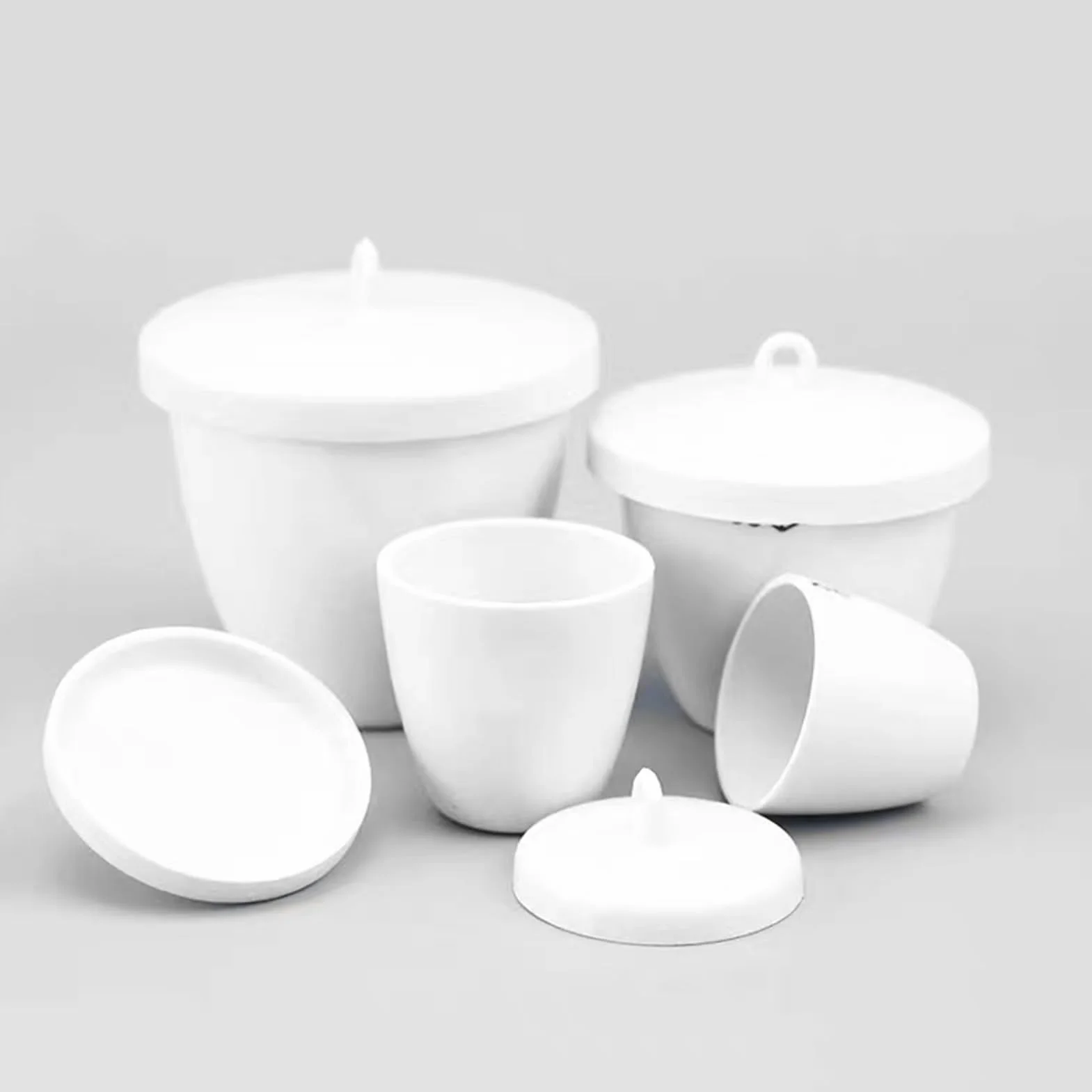 Crisol de cerámica Equipo de Laboratorio Crisol de Porcelana con Tapa - Todos los tamaños Disponibles de 5 ml a 300 ml(20ml 10pcs)