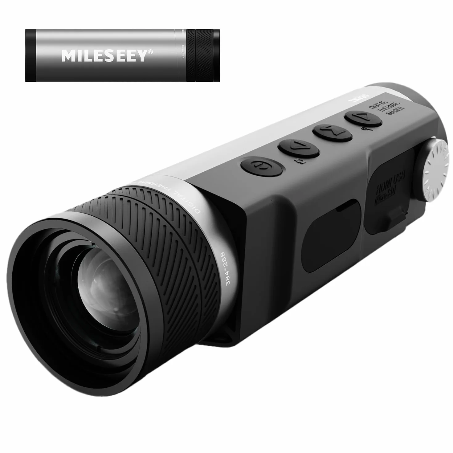 MiLESEEY TNV30 Cámara Termográfica, 384x288 (50 Hz) Monocular Térmico de Visión Nocturna, Pantalla OLED con Zoom Digital 8X para la Observación de Vida Silvestre, Caza y Actividades al Aire Libre