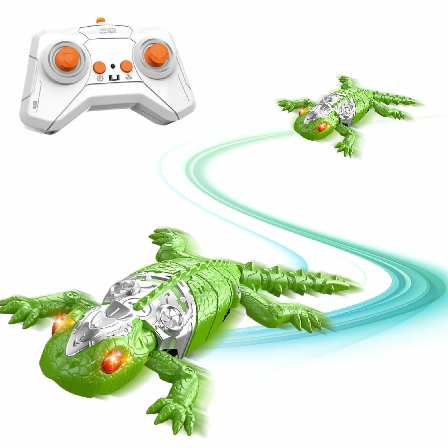 Robot Gecko Control Remoto Eléctrico RC para Reptar Suelo Techo Niños