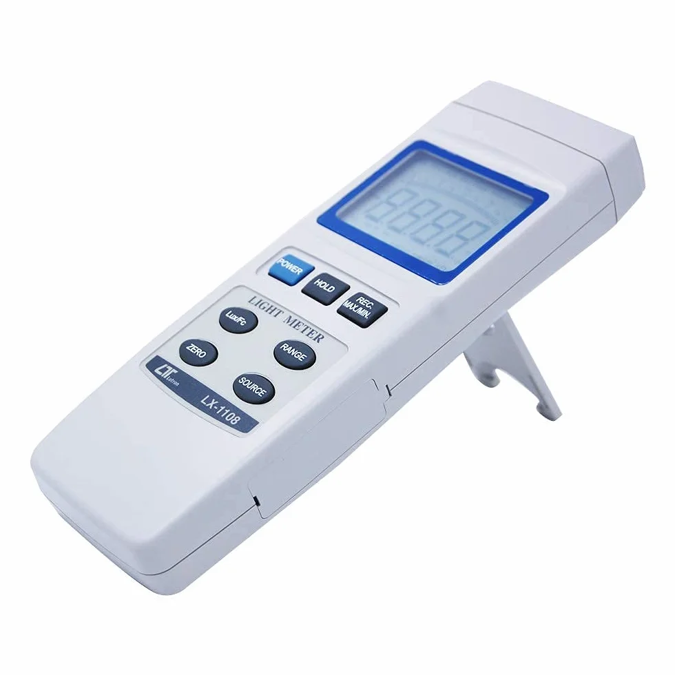 Luxómetro Digital (Rango: 0 a 400 000 Lux) para auditorios, teatros, estadios, Laboratorios Junto con Certificado de calibración de fábrica Modelo: Lutron LX-1108