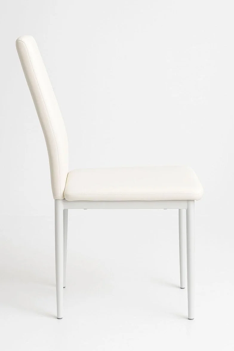 Regalos Miguel - Sillas Comedor - Pack 4 Sillas Risol Polipiel - Blanco