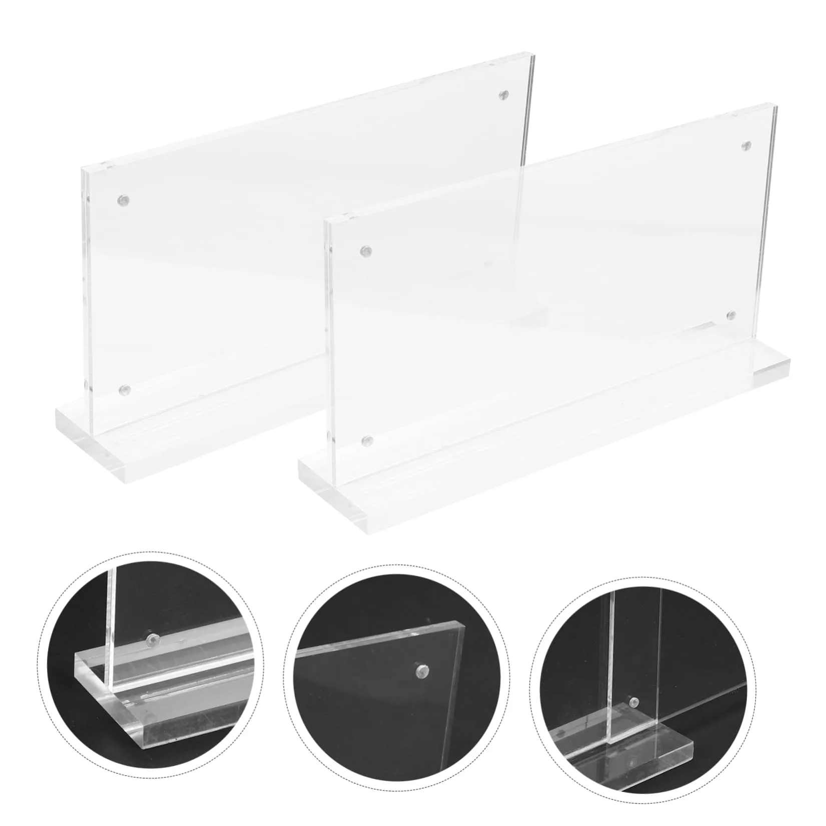 DOITOOL 8 Piezas Soporte de Menú Acrílico Magnético Transparente para Restaurantes y Mesas Exhibidor para Carteles y