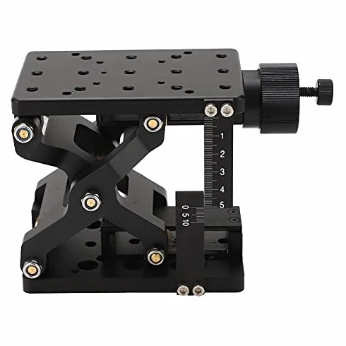 FTVOGUE Carril de guía lineal Deslizamiento Ejes Z Escenario lineal Giro manual Ajuste fino Plataforma Mesa deslizante Carga de carrera grande SPZ120, slider