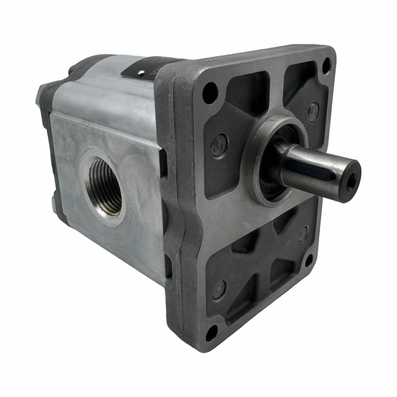 Bomba Hidráulica, Bomba de Enganajesm, 30 L/min (20cc/rev), 250 bar, Eje recto SAE, Puertos Brida de montaje europeo, marca Hydrosila. Bomba para Tractor, Bomba Grupo Hidráulico y/o Prensa Hidráulica.