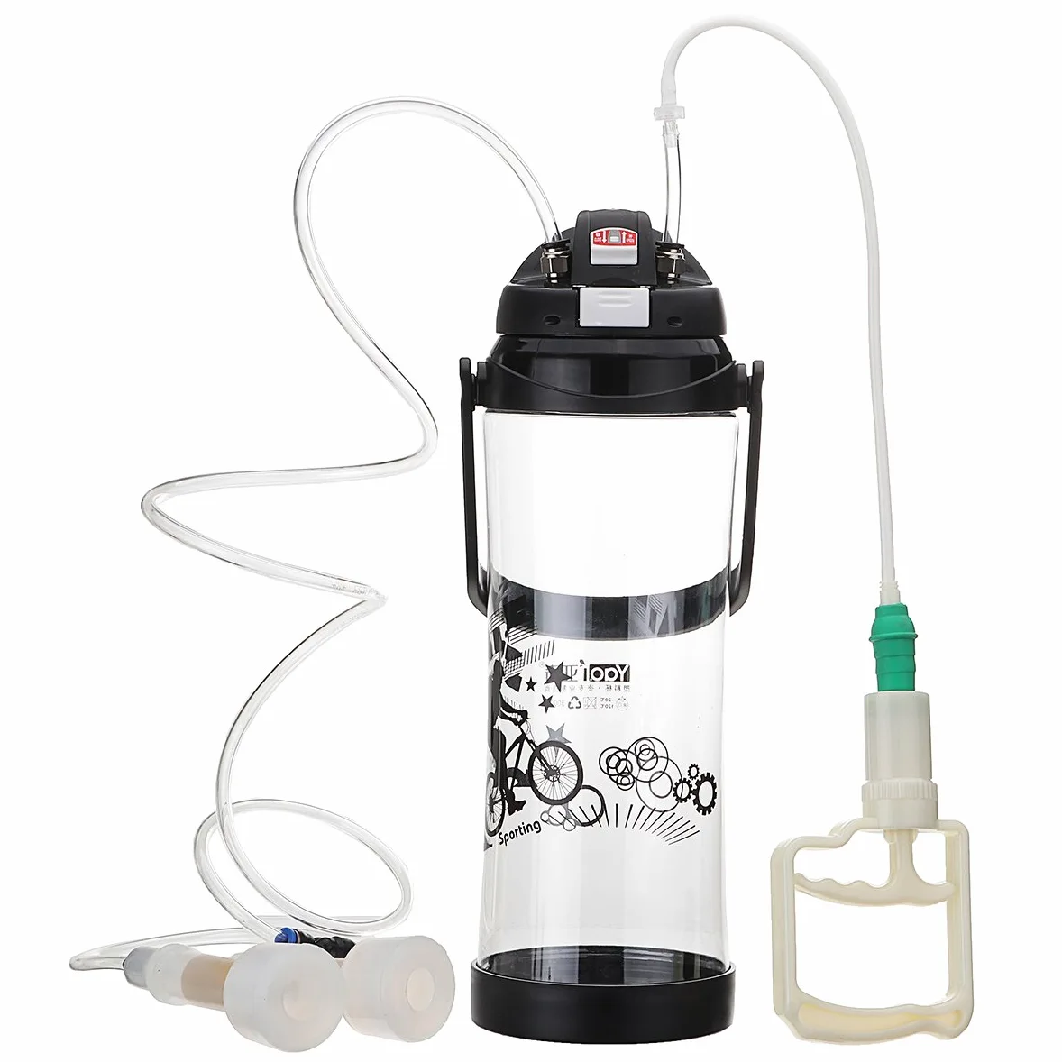 3L Máquina De Ordeño Doméstico De La Cabra Portátil Leche De Oveja Herramientas De Succión Con Chupar Botella De Ordeño