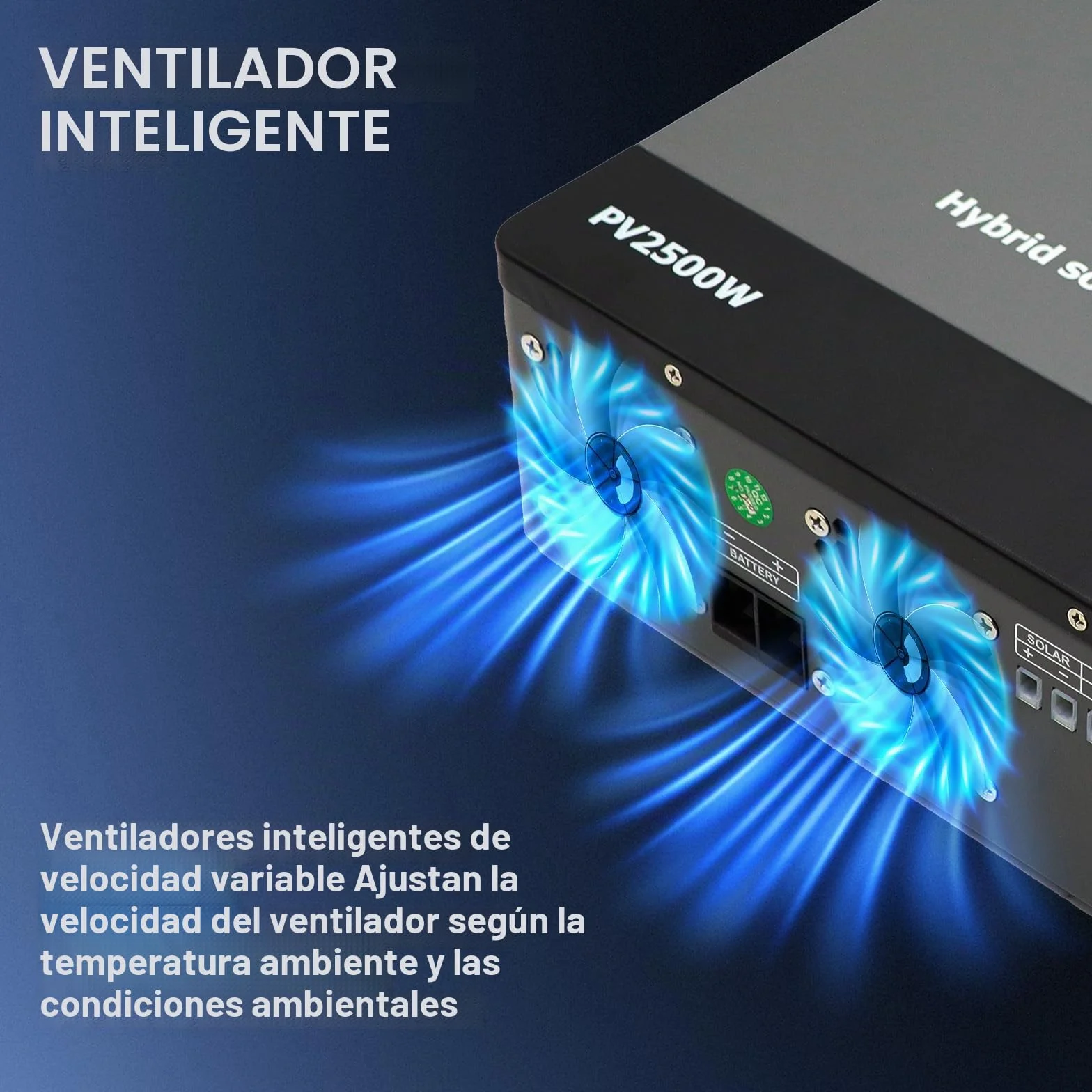 DATOUBOSS Inversor Solar Híbrido 1800W 12V Onda Sinusoidal Pura 12V a 230V con Regulador MPPT Sistema BMS Compatible con Baterías de Plomo Ácido y Litio Sistema Solar Off Grid