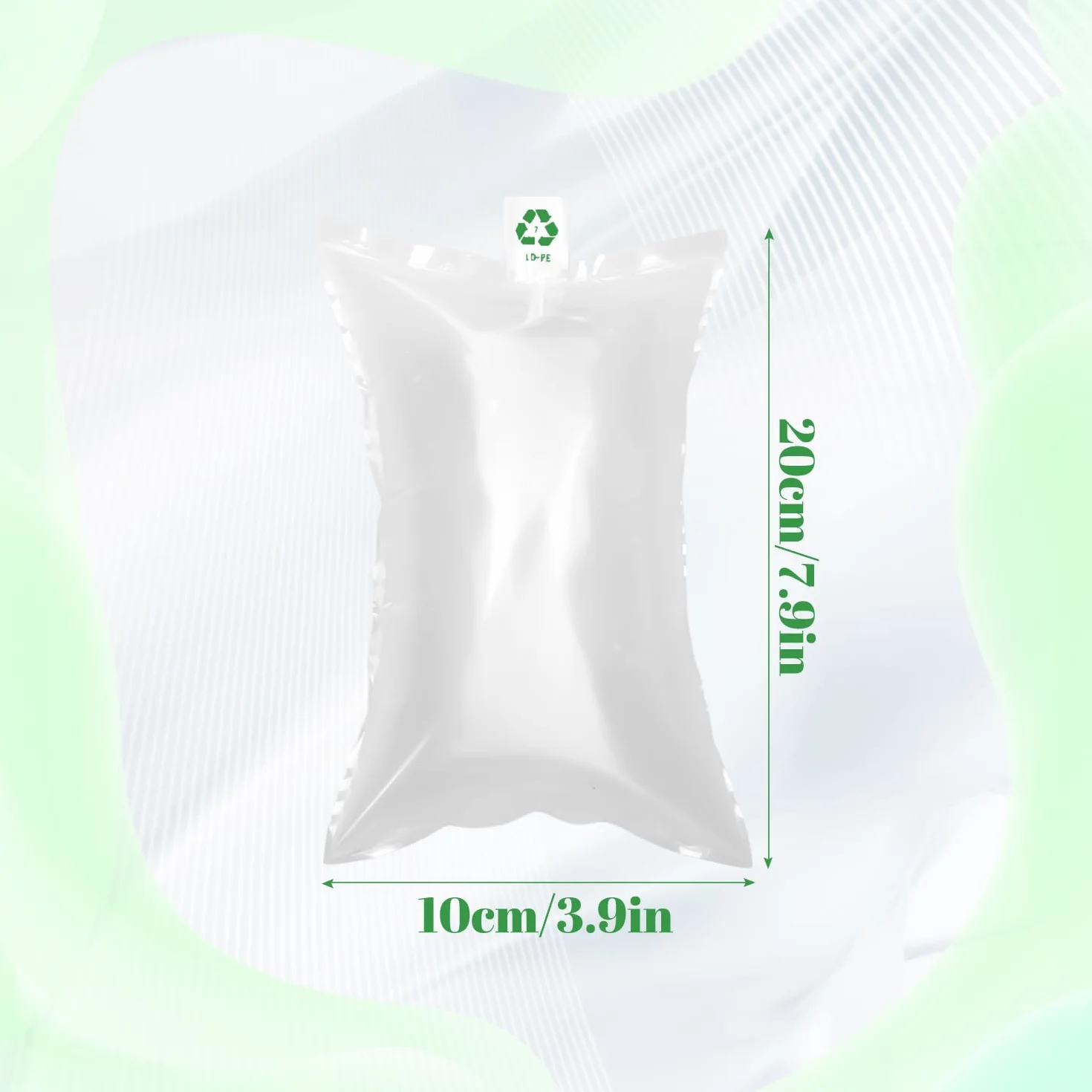 Bolsas de aire inflables transparentes 10×20cm, pack de 100, relleno protector para embalaje