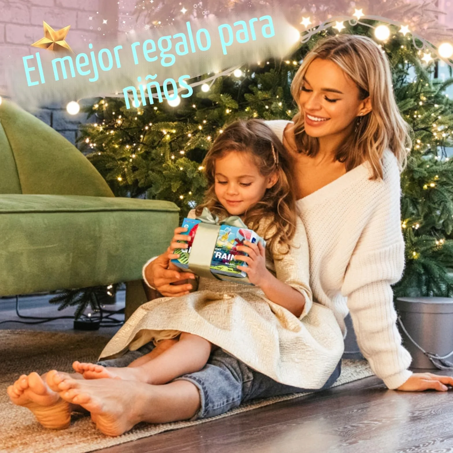 Juguete de Tren Luminoso para Niños Pequeños: Engranaje Transparente con Luces y Música, Educativo para Gatear