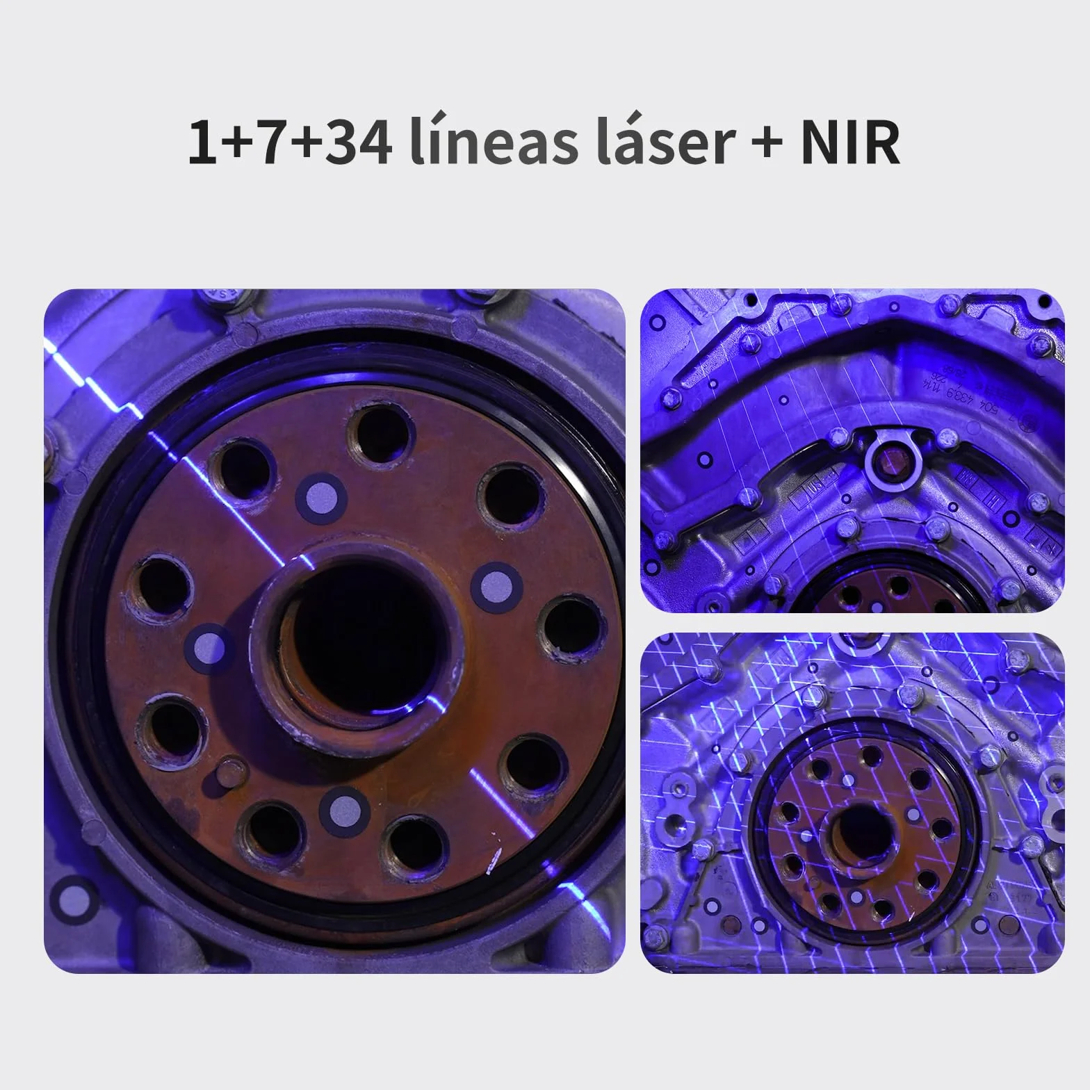 Creality Sermoon S1 3D-Scanner, Precisión volumétrica de 0,02 mm, 90 FPS, 1+7+34 láseres azules + NIR, objetos de 5 mm a 4000 mm, software de IA, impresión CAD/3D
