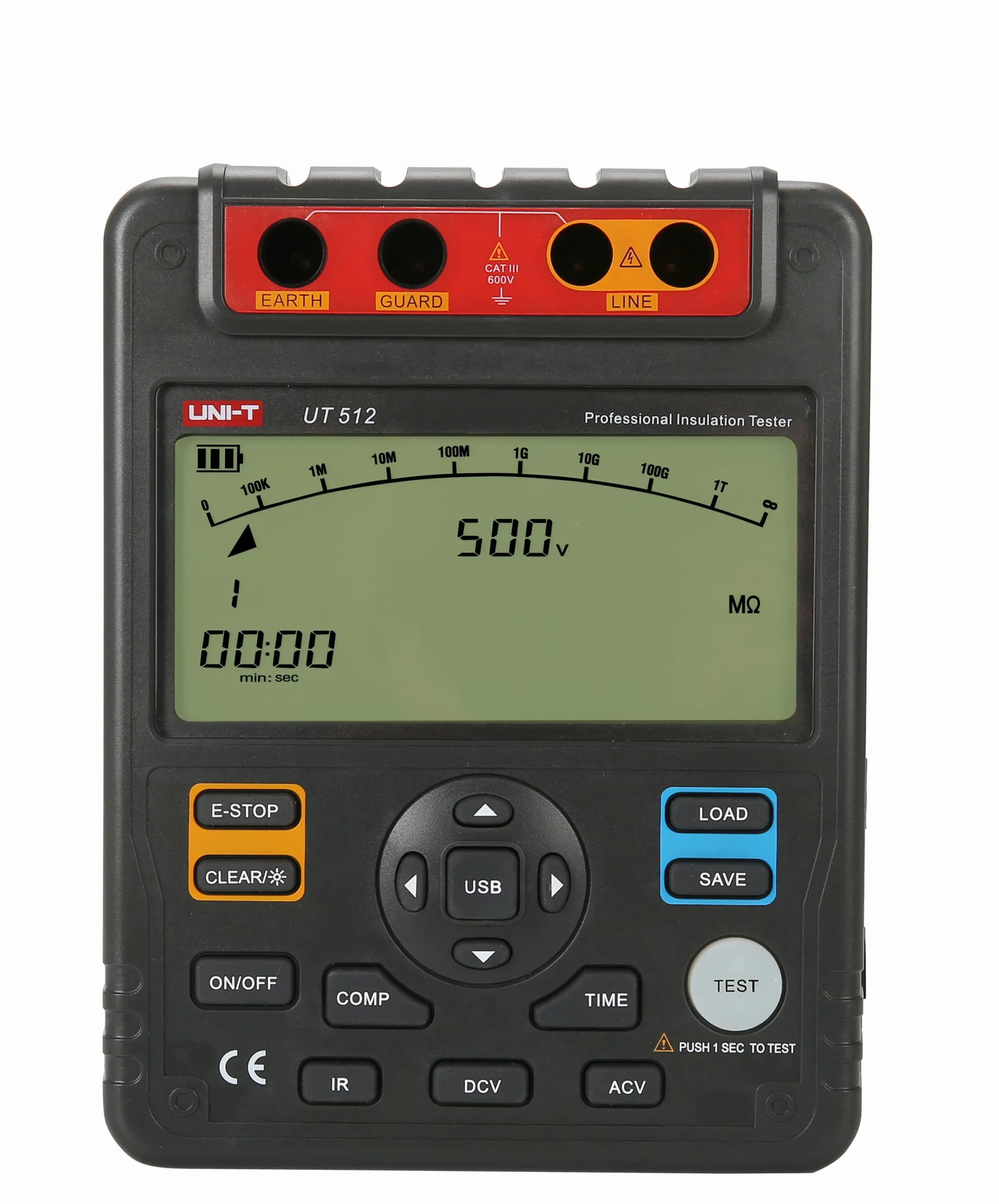 UNI-T UT512 Serie UT510 Probador de Resistencia de Aislamiento, 500V-2500V