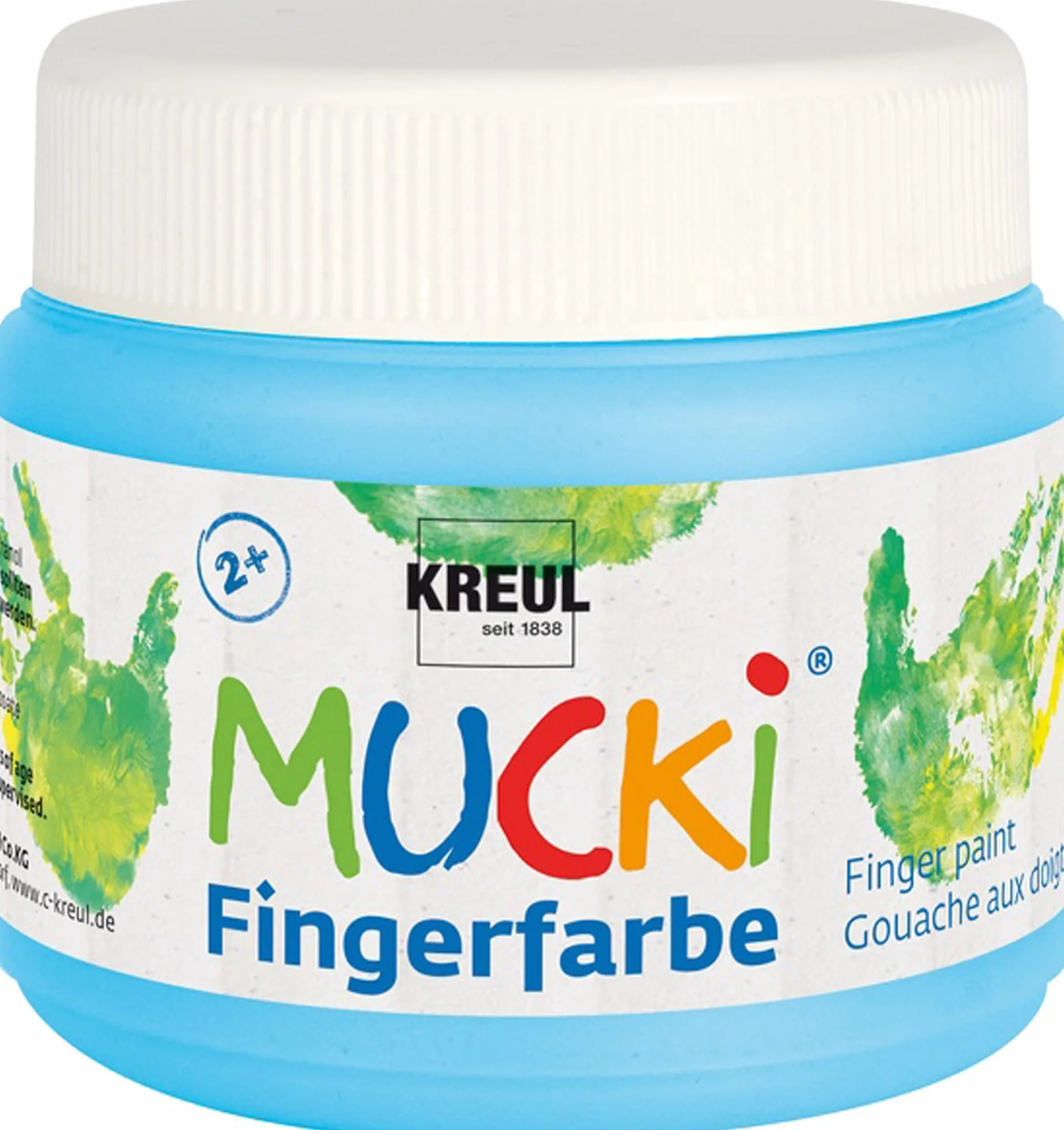 KREUL Mucki Farben für Finger Malerei Hellblau