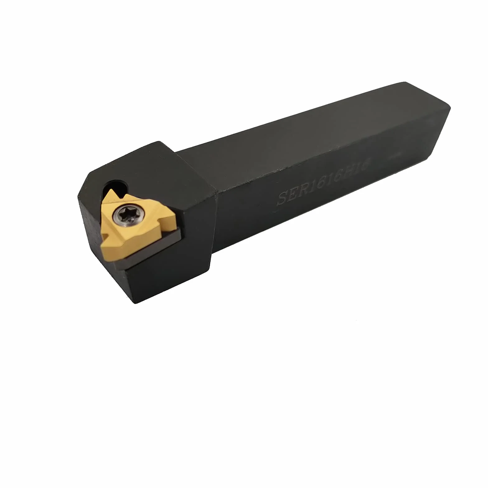 Soporte de herramienta de torneado de rosca indexable de carburo CNC SER1616H16 5/8" con 10 insertos 16ER AG60