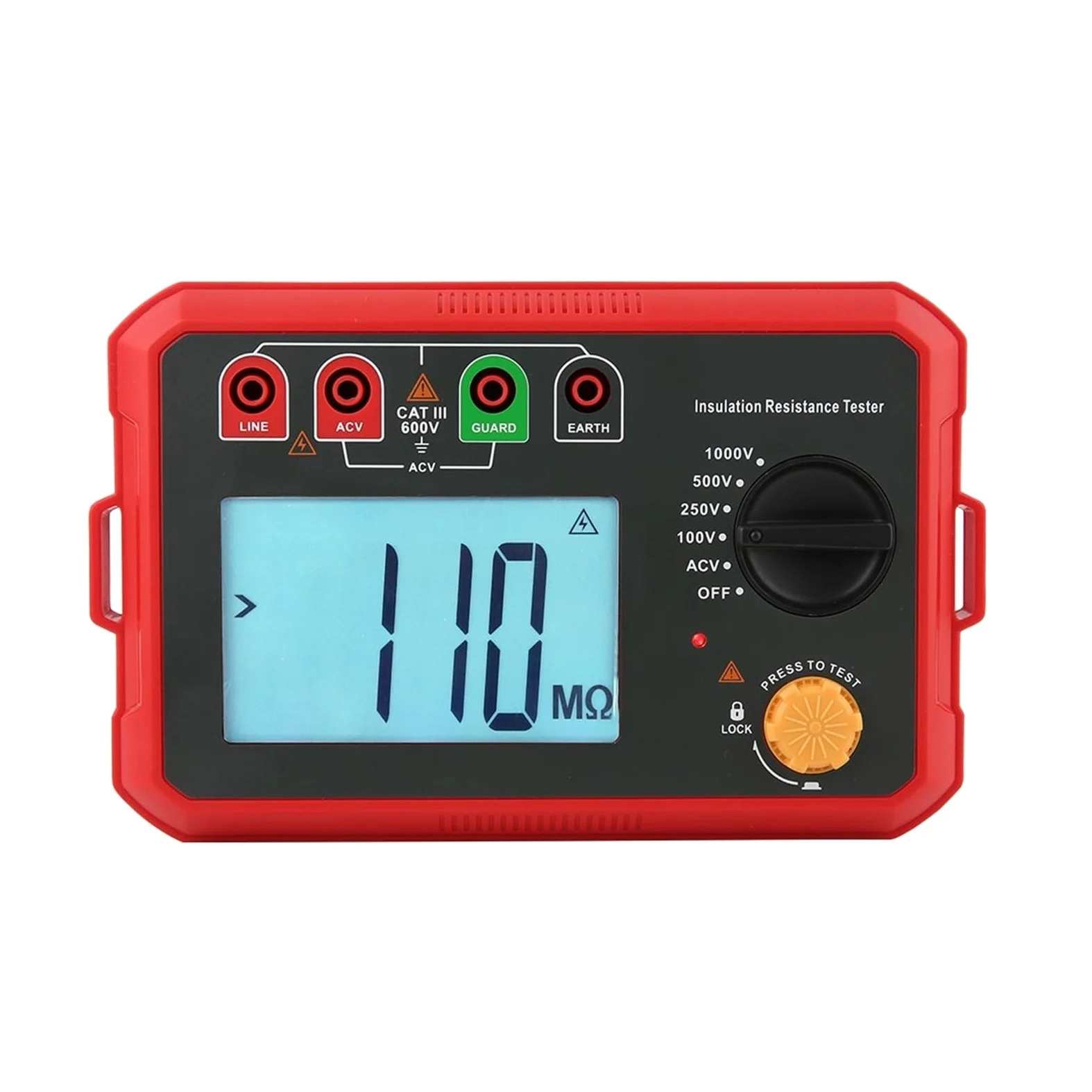 Probador de resistencia aislamiento tierra Digital Megger 1000V 2500V medidor ohmios profesional,Medición de precisión