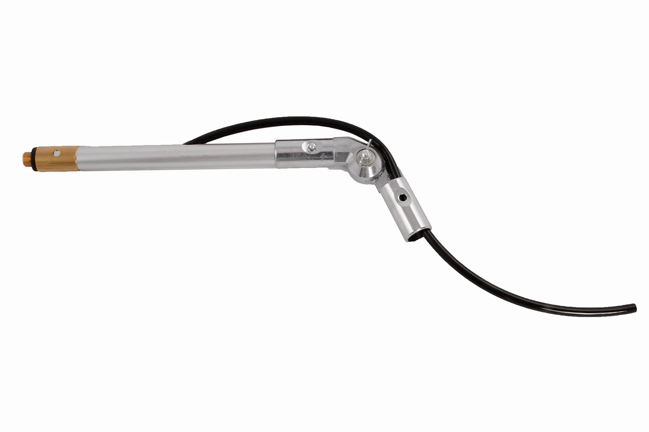 Articulación de Aluminio para Barras Telescópicas de Agua - Codo Ajustable | Ángulo de 270 grados para limpieza de techos de cristal y paneles solares. Conexión impermeable con rosca de 1/4 pulgada.