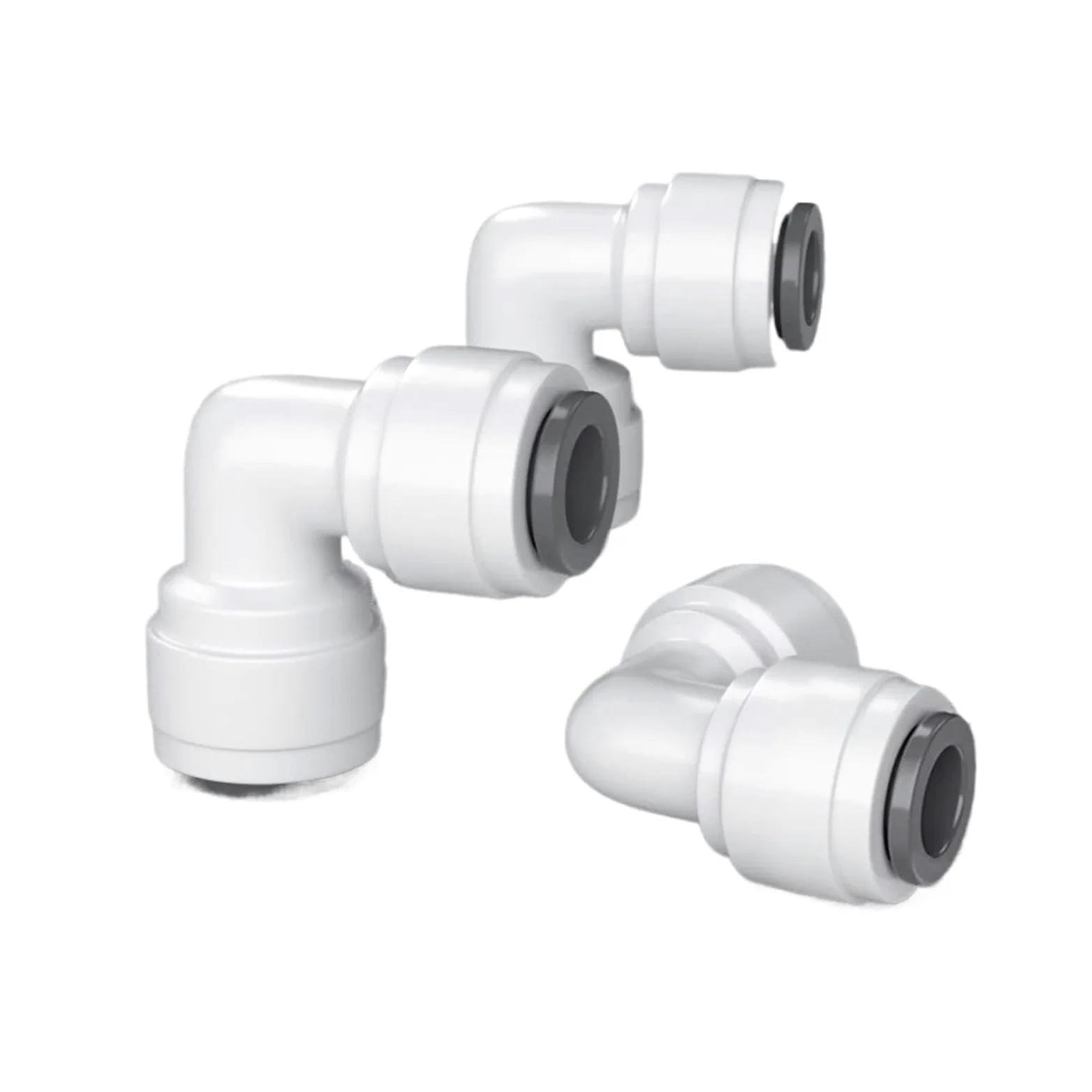 Codo de ángulo recto for agua RO, manguera de 3/8 ", conector de hilo femenino macho de 1/2", filtro, piezas de ósmosis inversa(JSQMK026,50 pcs)