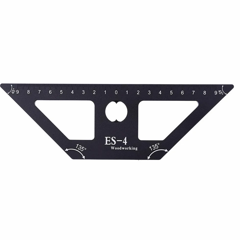 regla, Regla for carpintería ES 4, herramienta de medición carpintero escribano aleación aluminio 45 grados