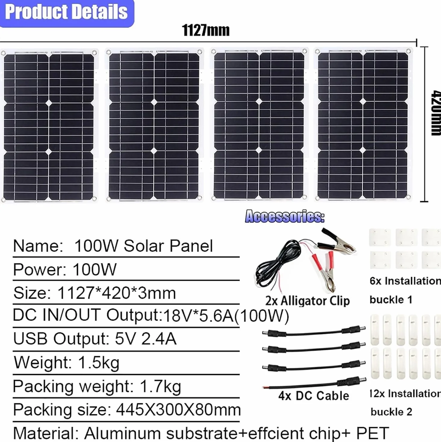 Kit completo de inversor de 4000 W y 6000 W con control solar de 50 A y paneles solares de 100 W, sistema de red Doméstica para sistemas de generación de energía y exteriores (6000 W, 12 V-220 V)
